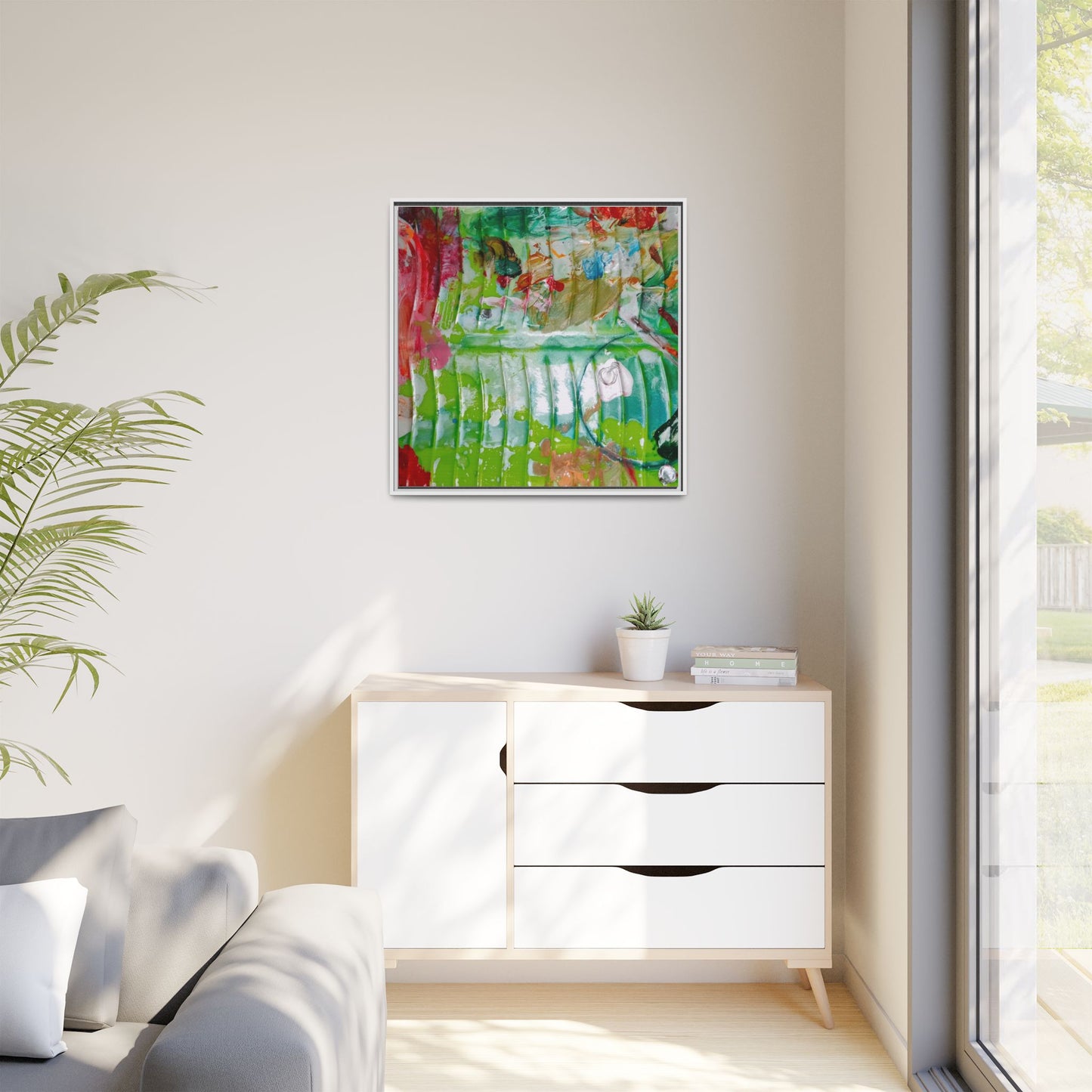 'A Mix of Life' Framed Canvas Art