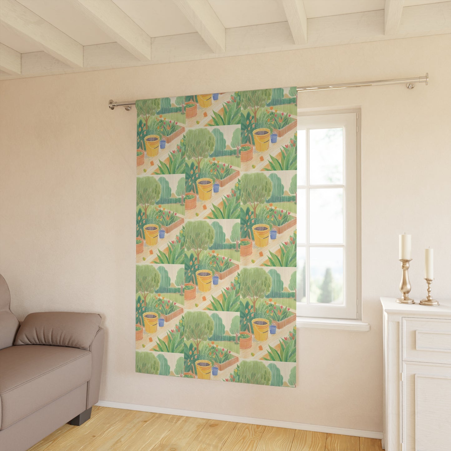 Rain Garden Window Curtain (1 Piece)