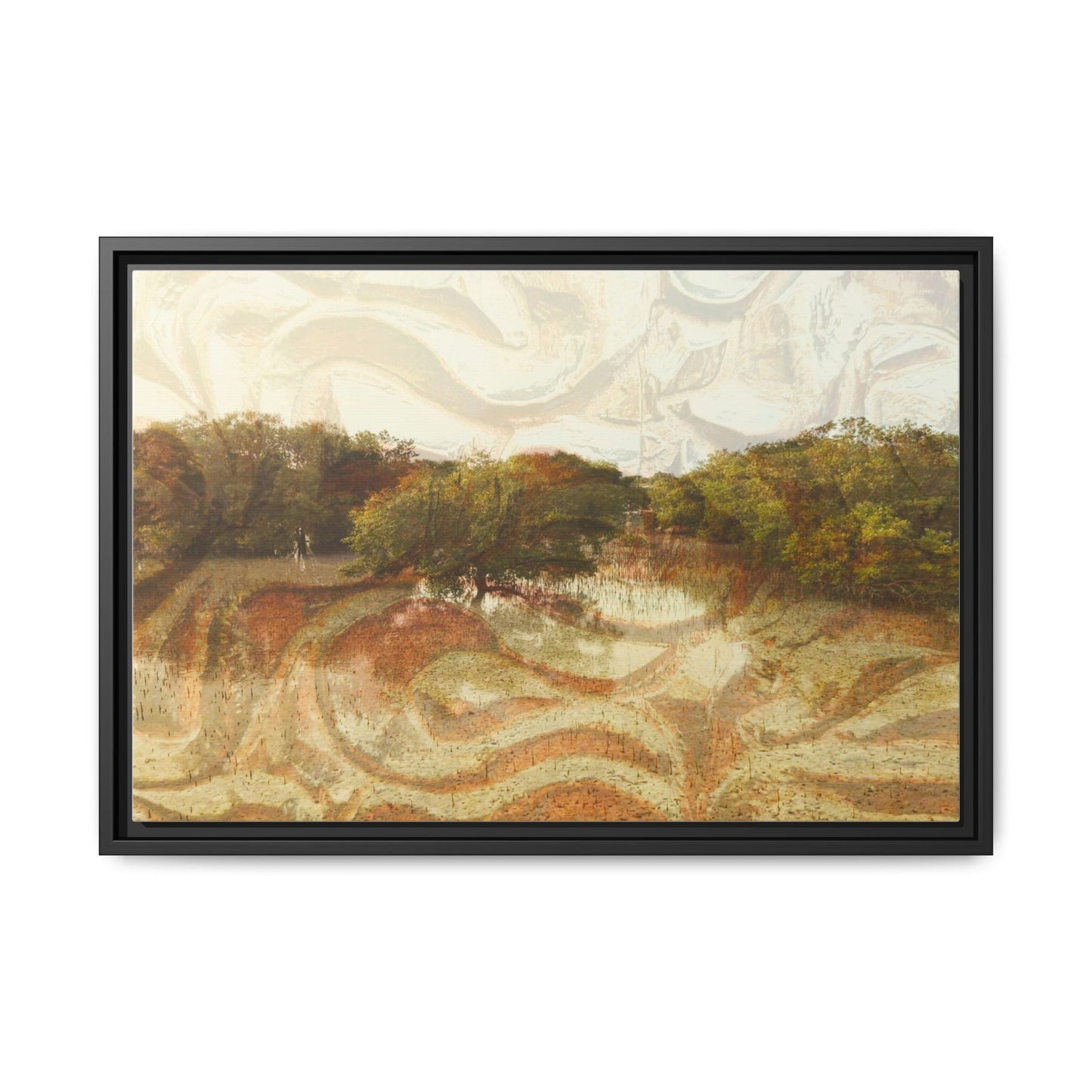 Serene Mangroves Framed Canvas Art