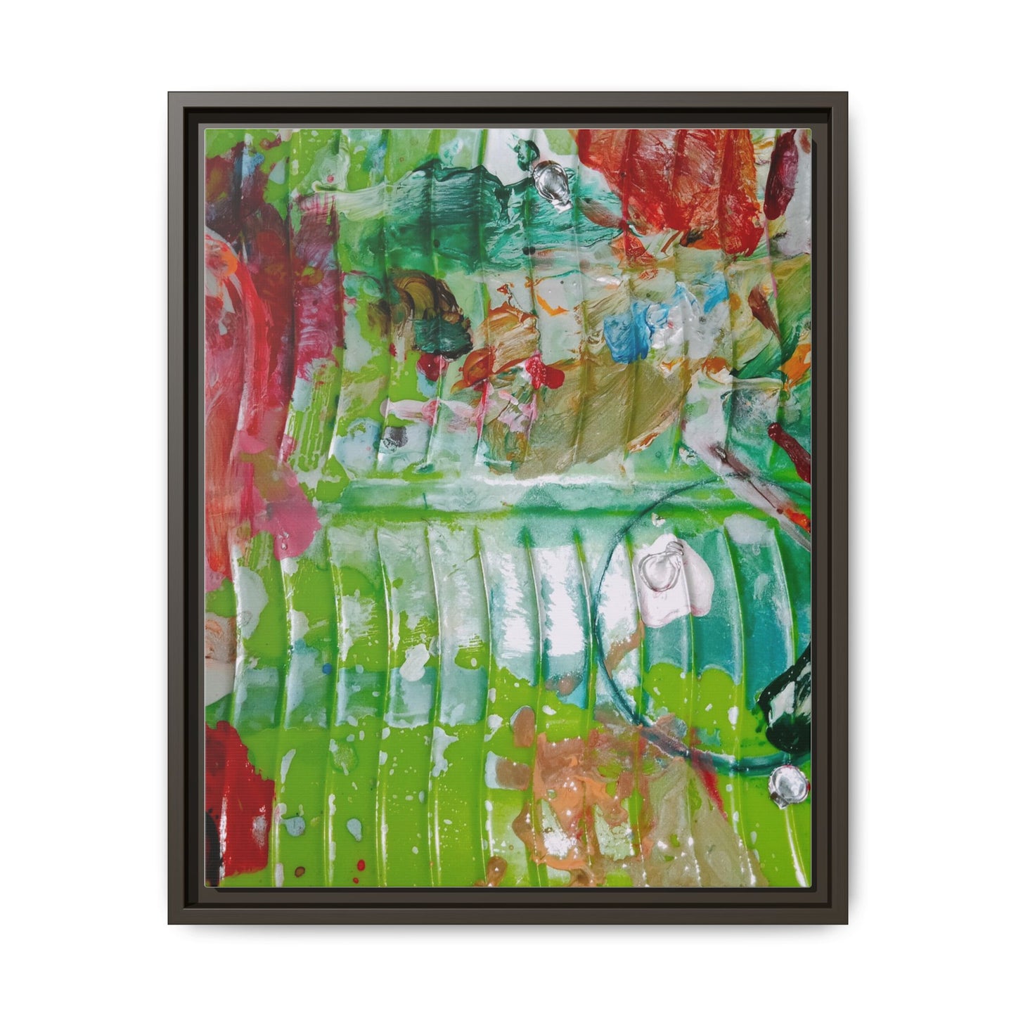 'A Mix of Life' Framed Canvas Art
