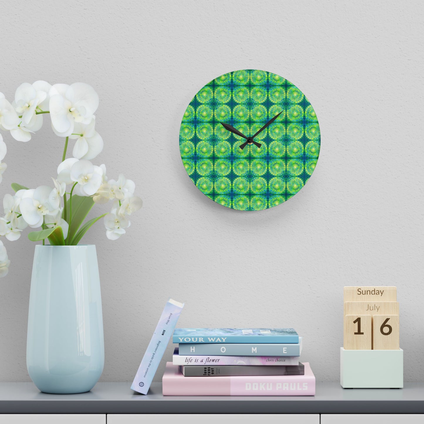 Safety Net Circles by Uta Feinstein Wall Clock
