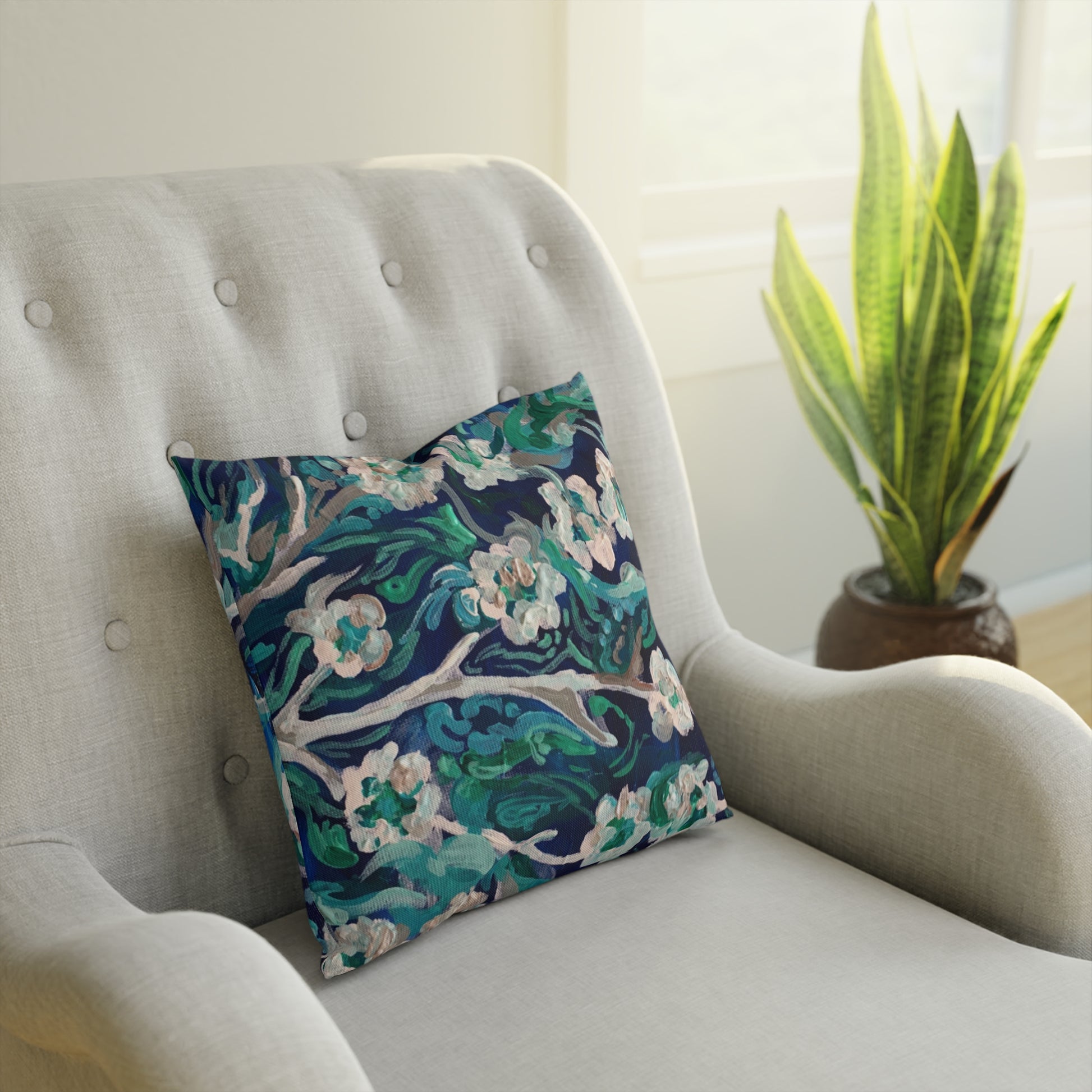 Flowers at Water by Almendrohome Pillow
