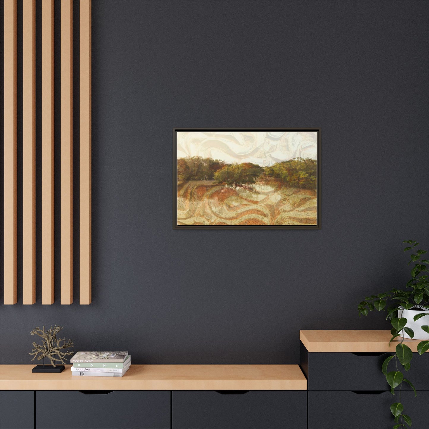 Serene Mangroves Framed Canvas Art