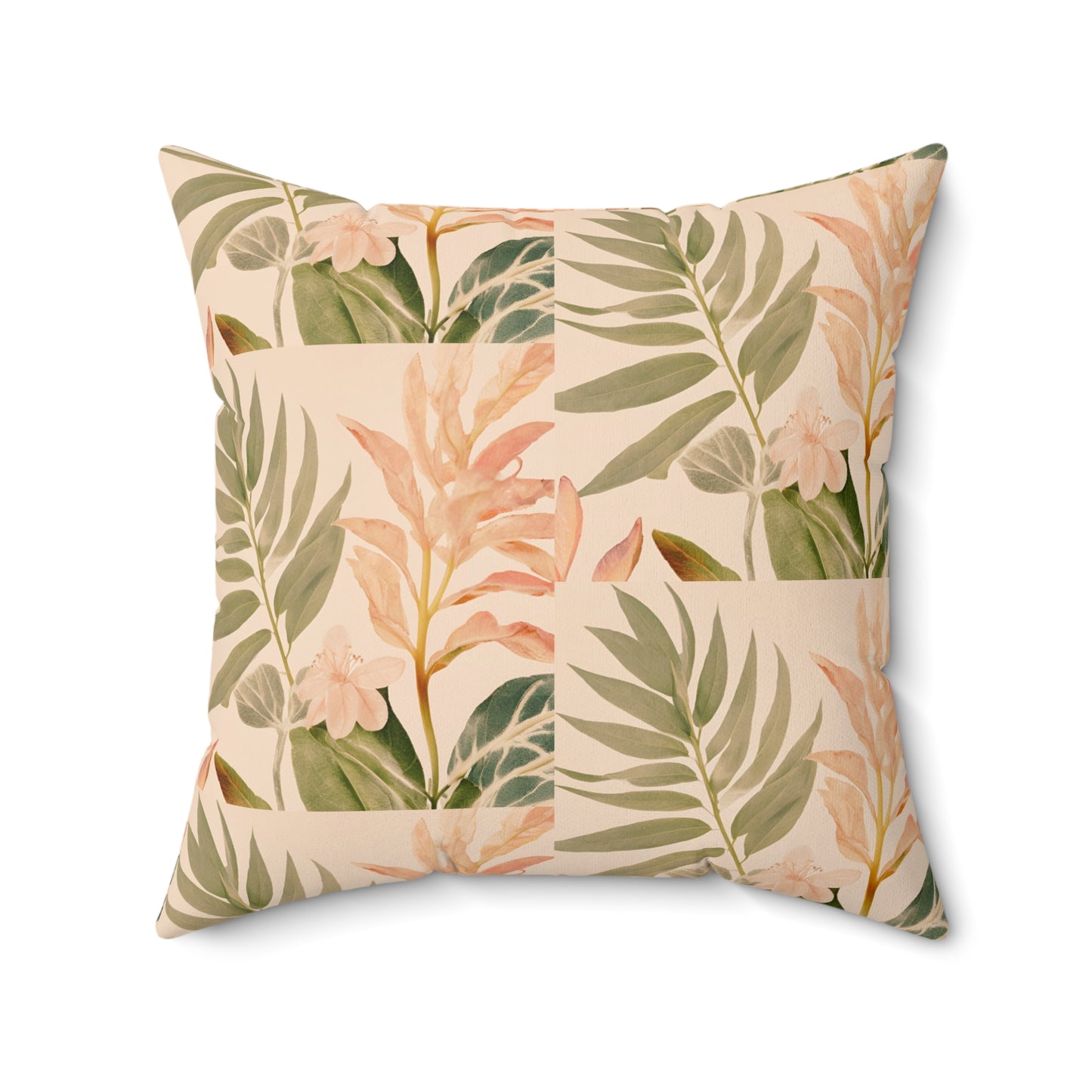 Nature's Aura Faux Suede Square Pillow