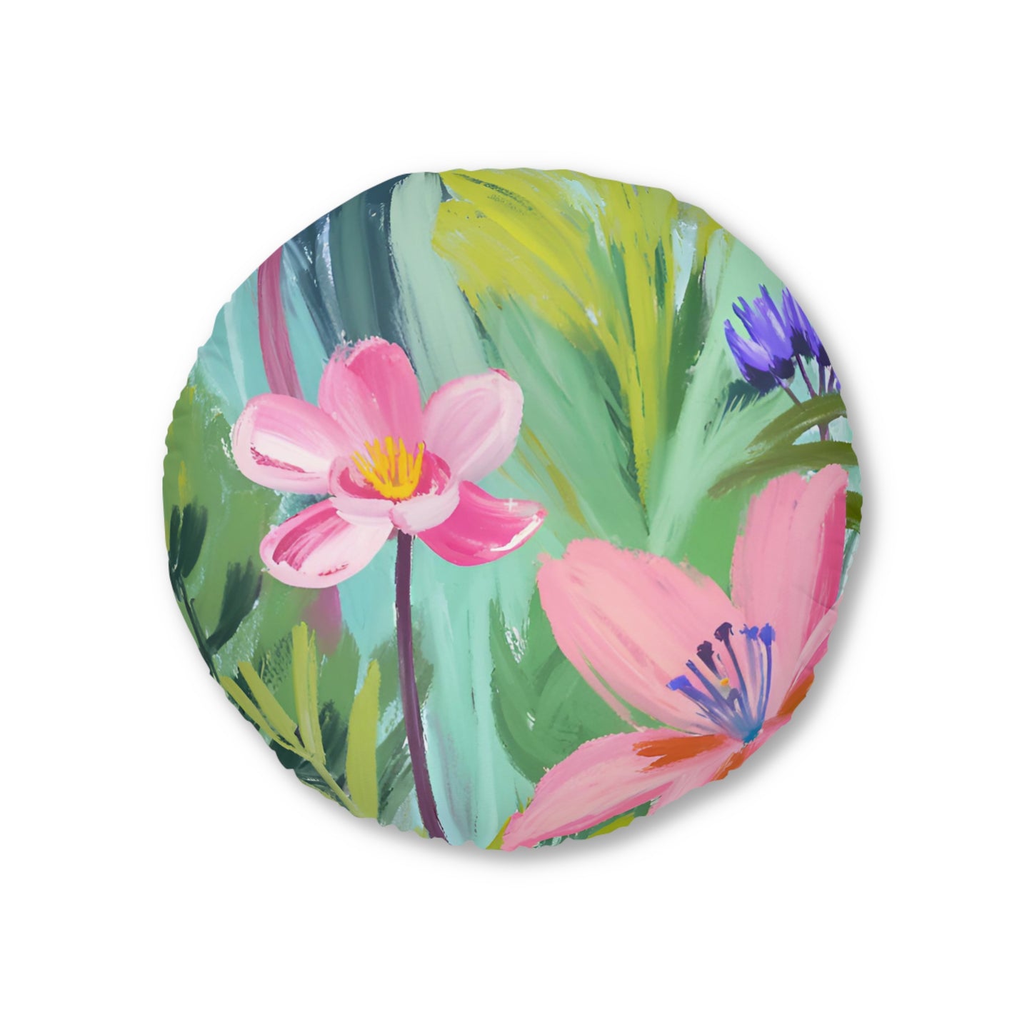 Flowers Tufted Floor Pillow
