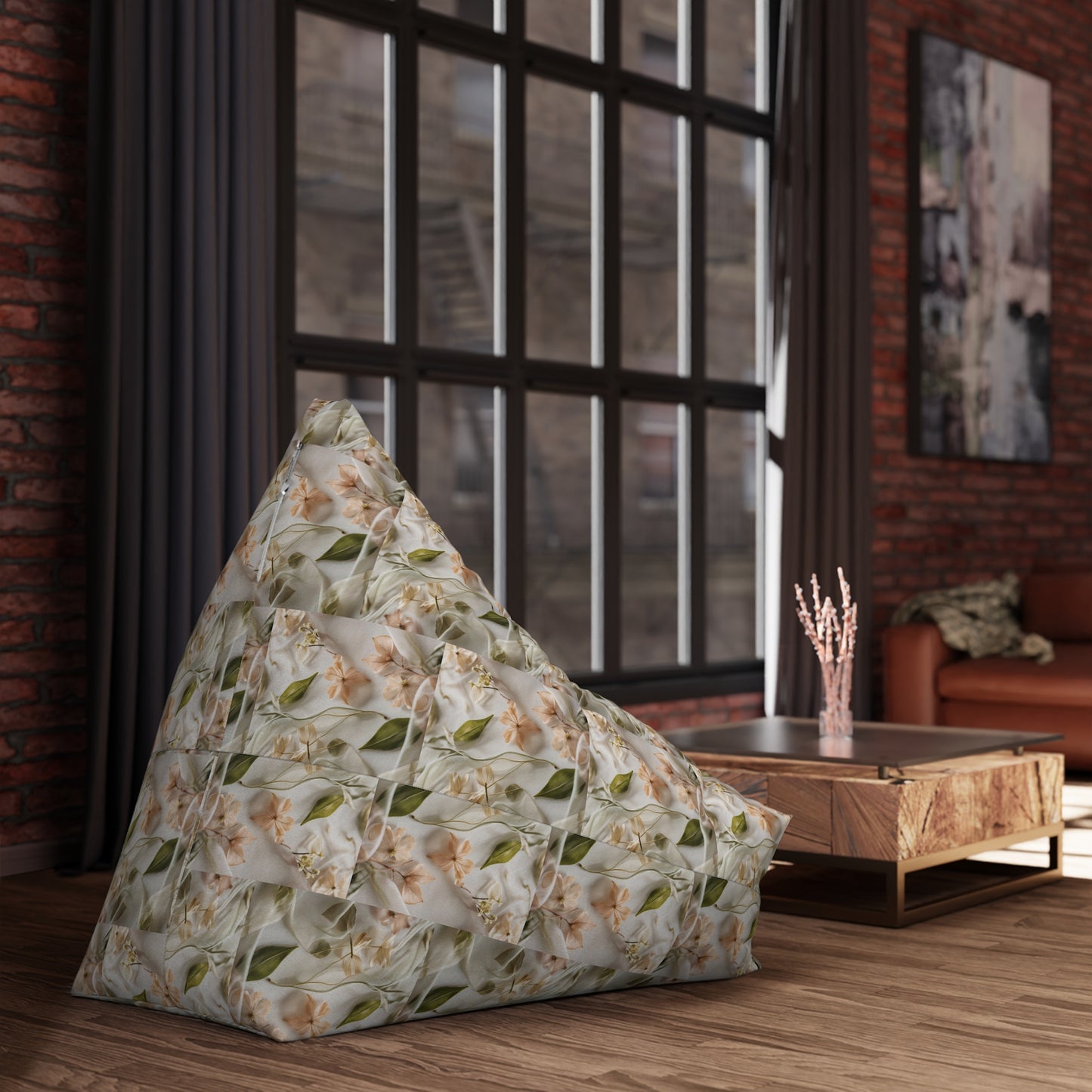 Botanical Elegance Bean Bag Chair Cover