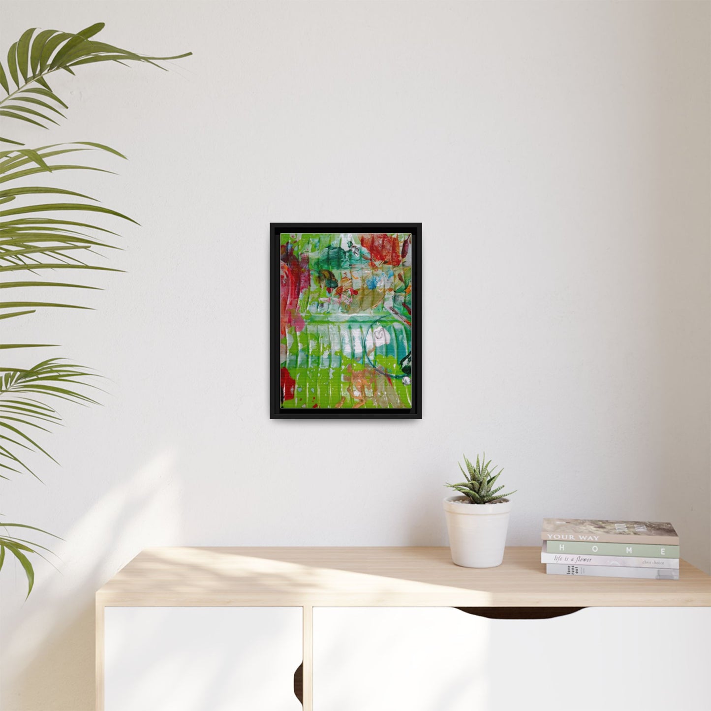 'A Mix of Life' Framed Canvas Art