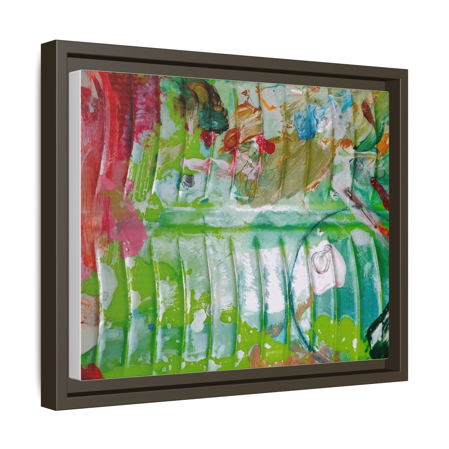 'A Mix of Life' Framed Canvas Art
