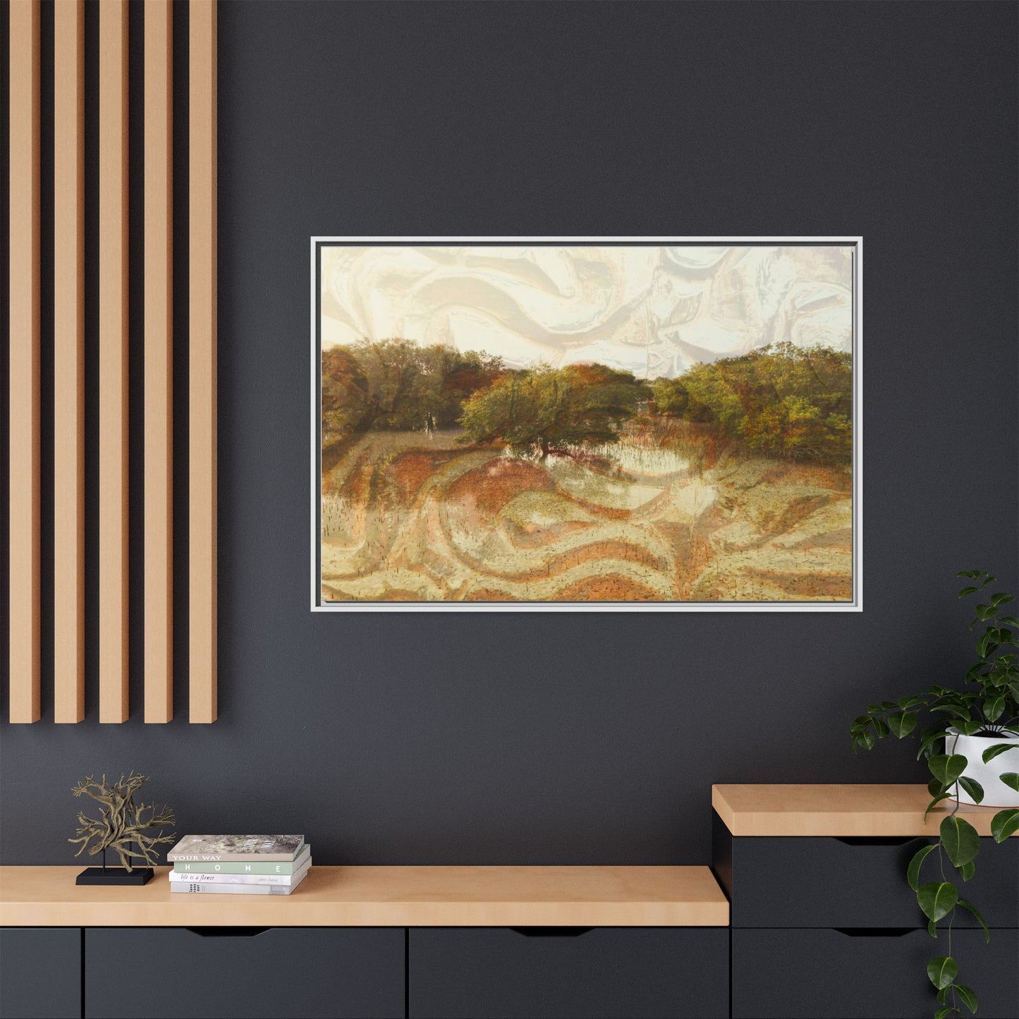 Serene Mangroves Framed Canvas Art