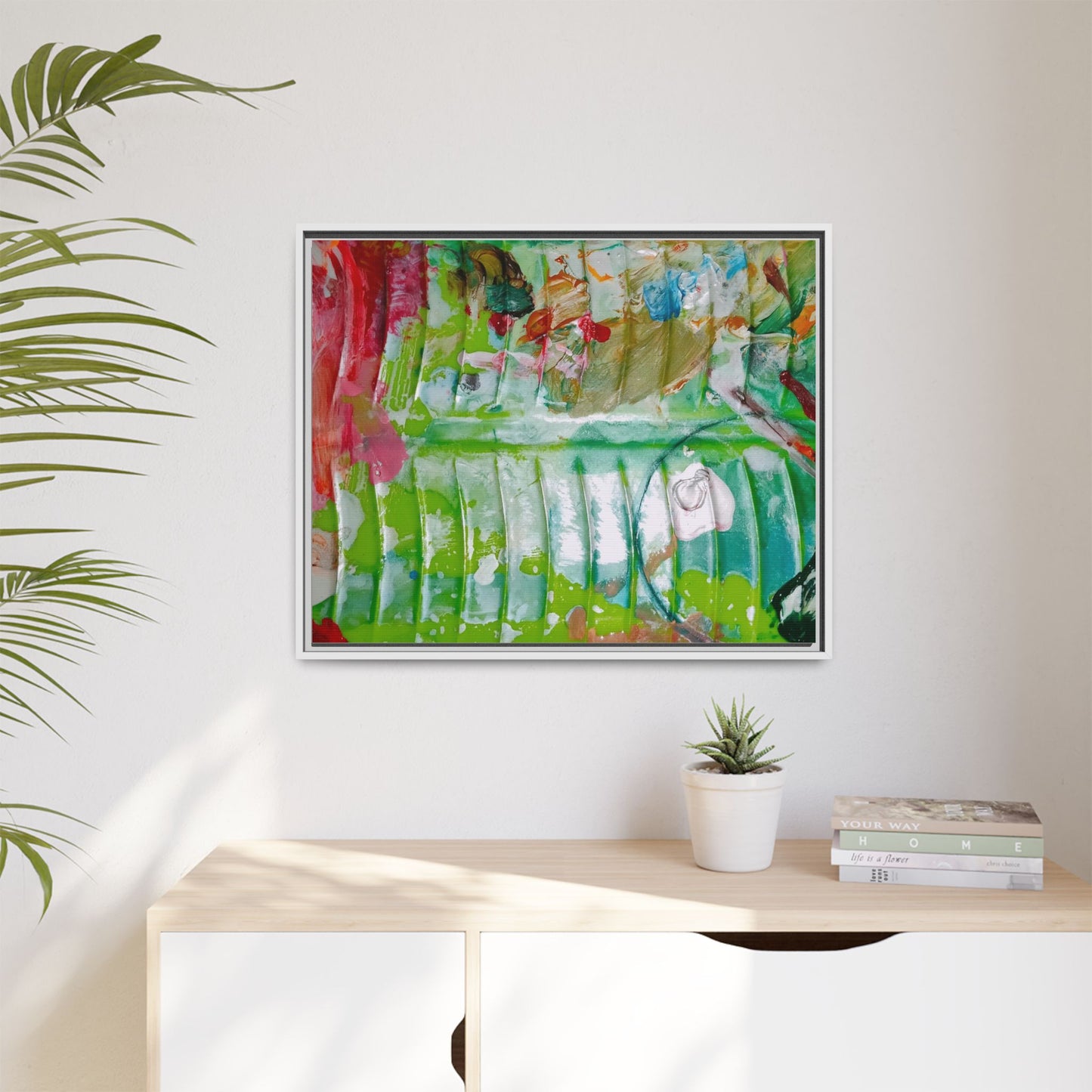 'A Mix of Life' Framed Canvas Art