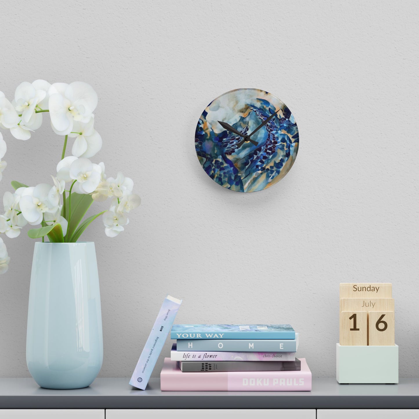Liminal Light 1 by Helena Barbagelata Wall Clock