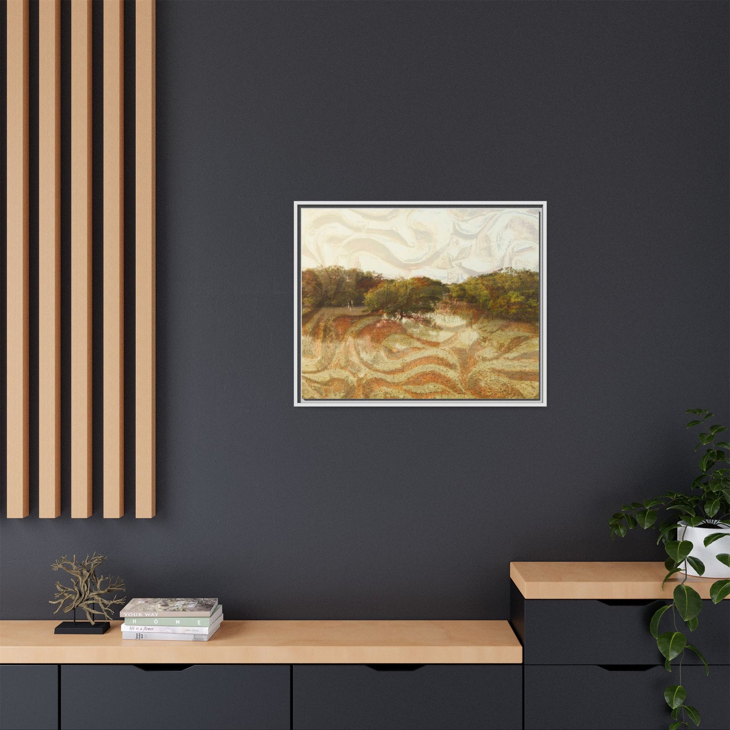 Serene Mangroves Framed Canvas Art