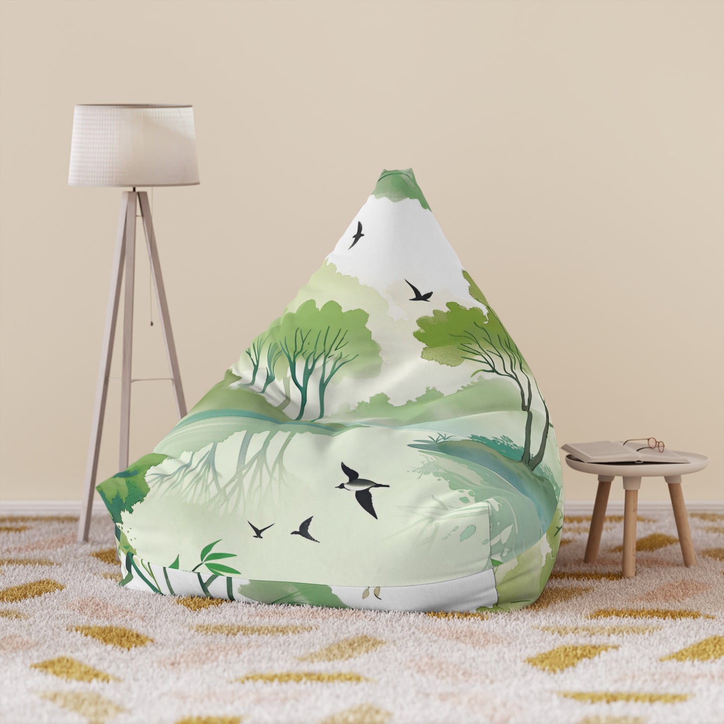 Tree Lake Bean Bag Chair Cover