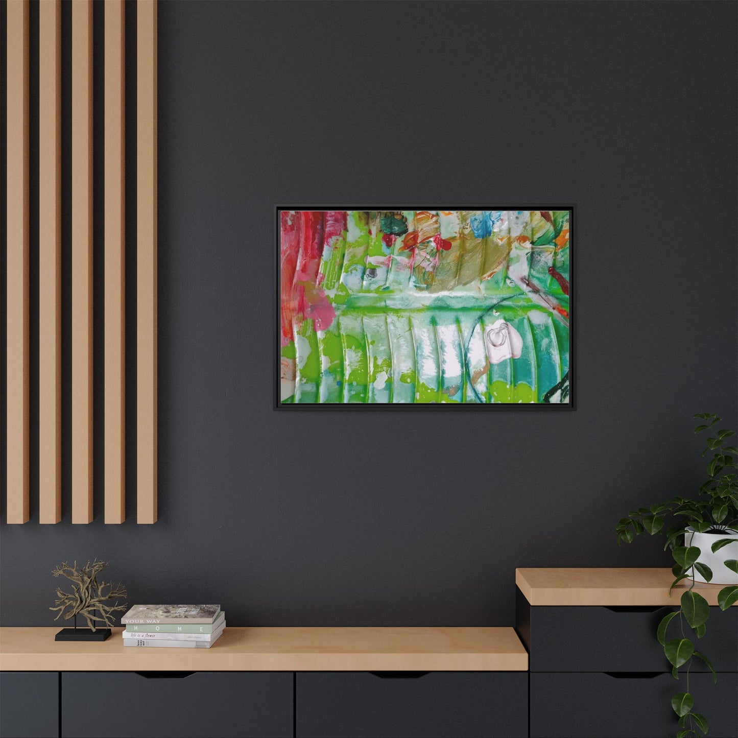 'A Mix of Life' Framed Canvas Art