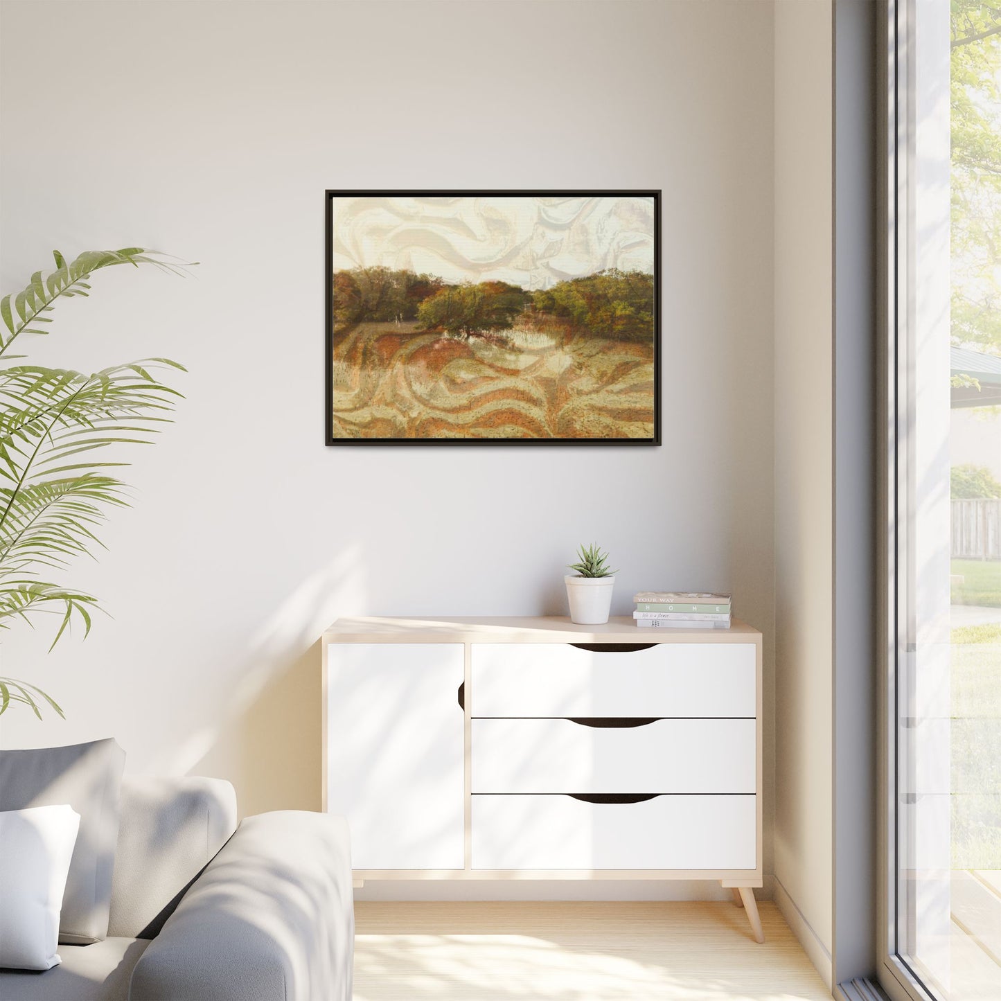 Serene Mangroves Framed Canvas Art