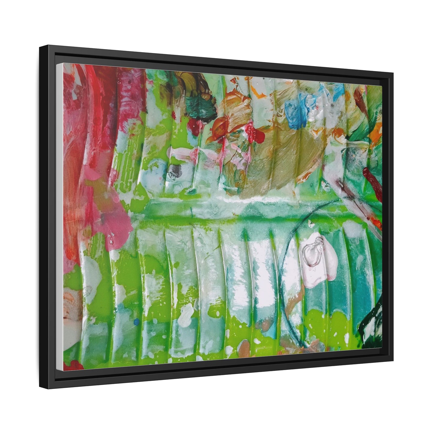 'A Mix of Life' Framed Canvas Art
