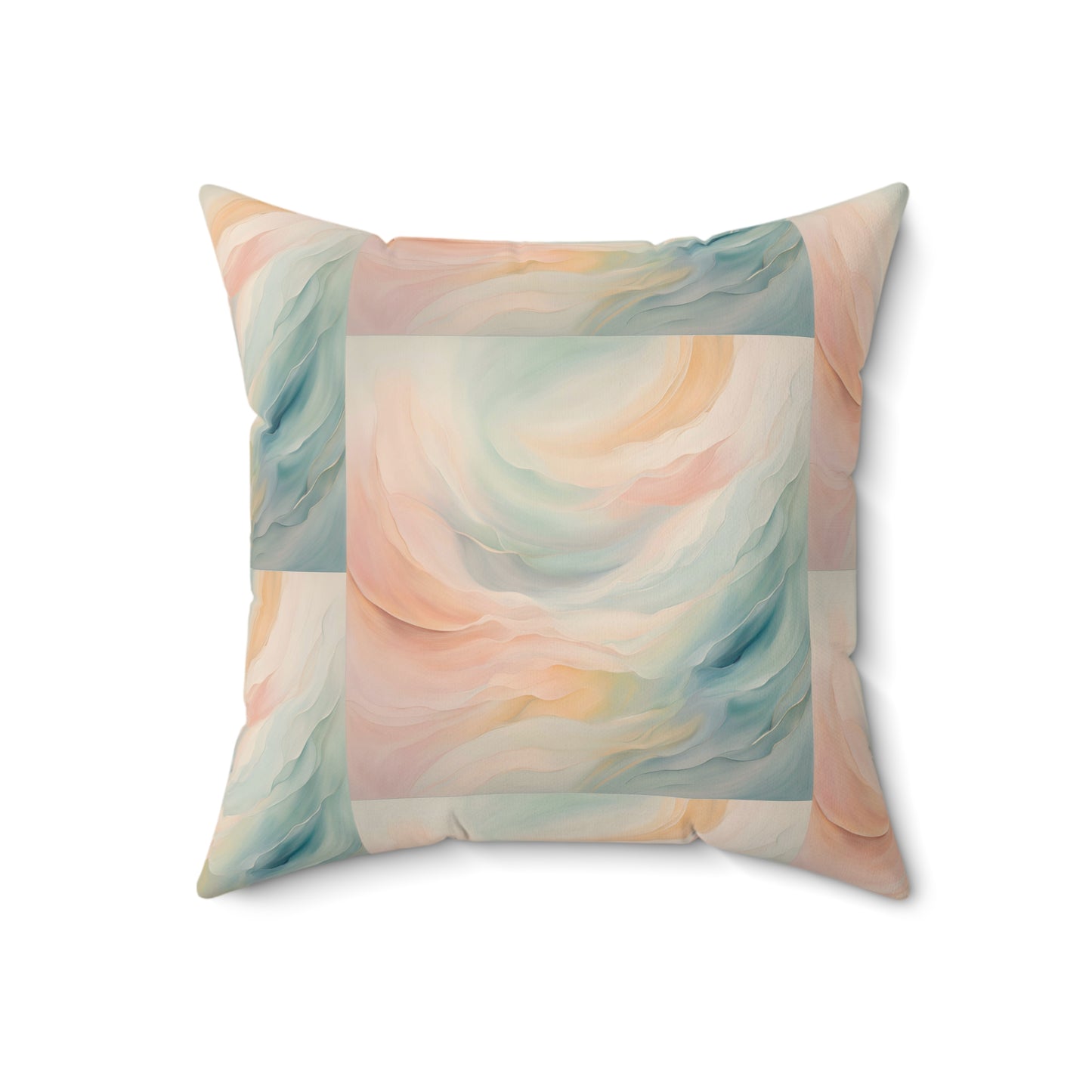 Ethereal Waves Faux Suede Square Pillow