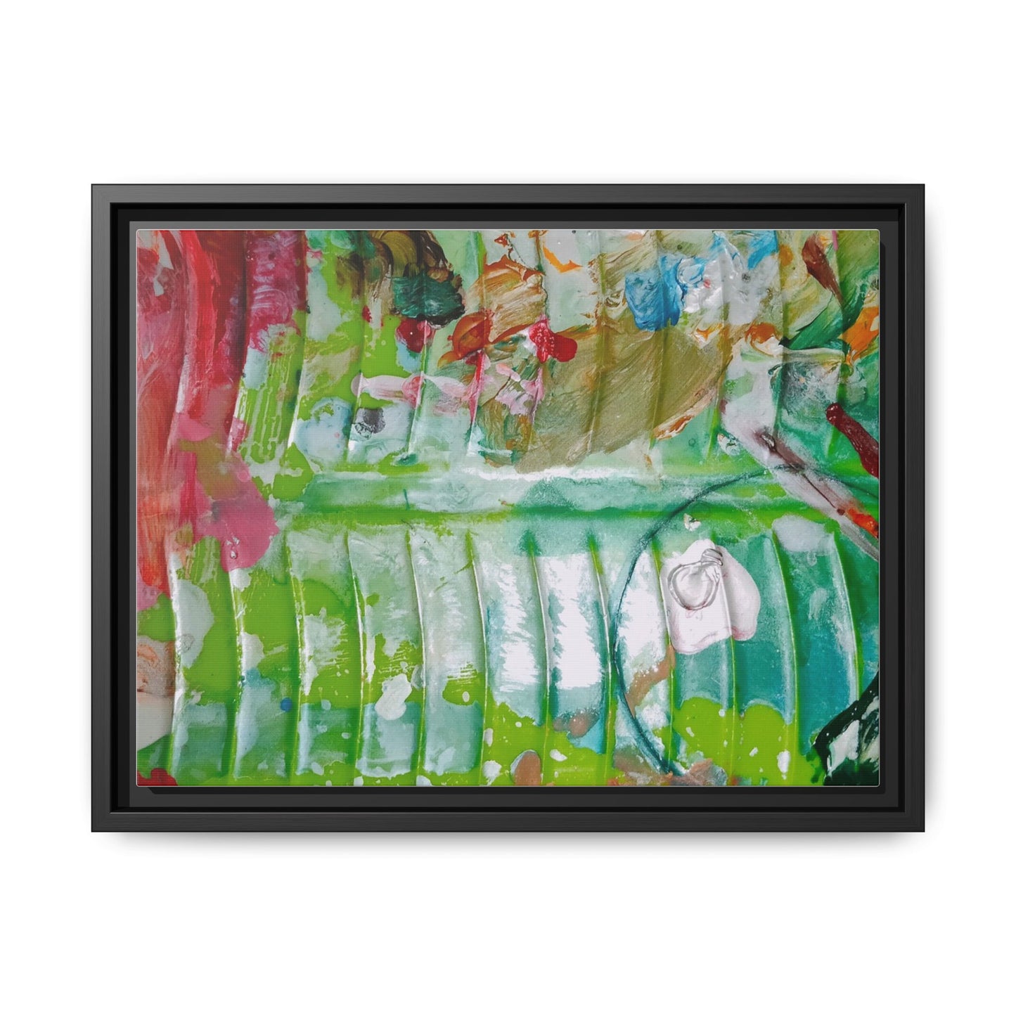 'A Mix of Life' Framed Canvas Art