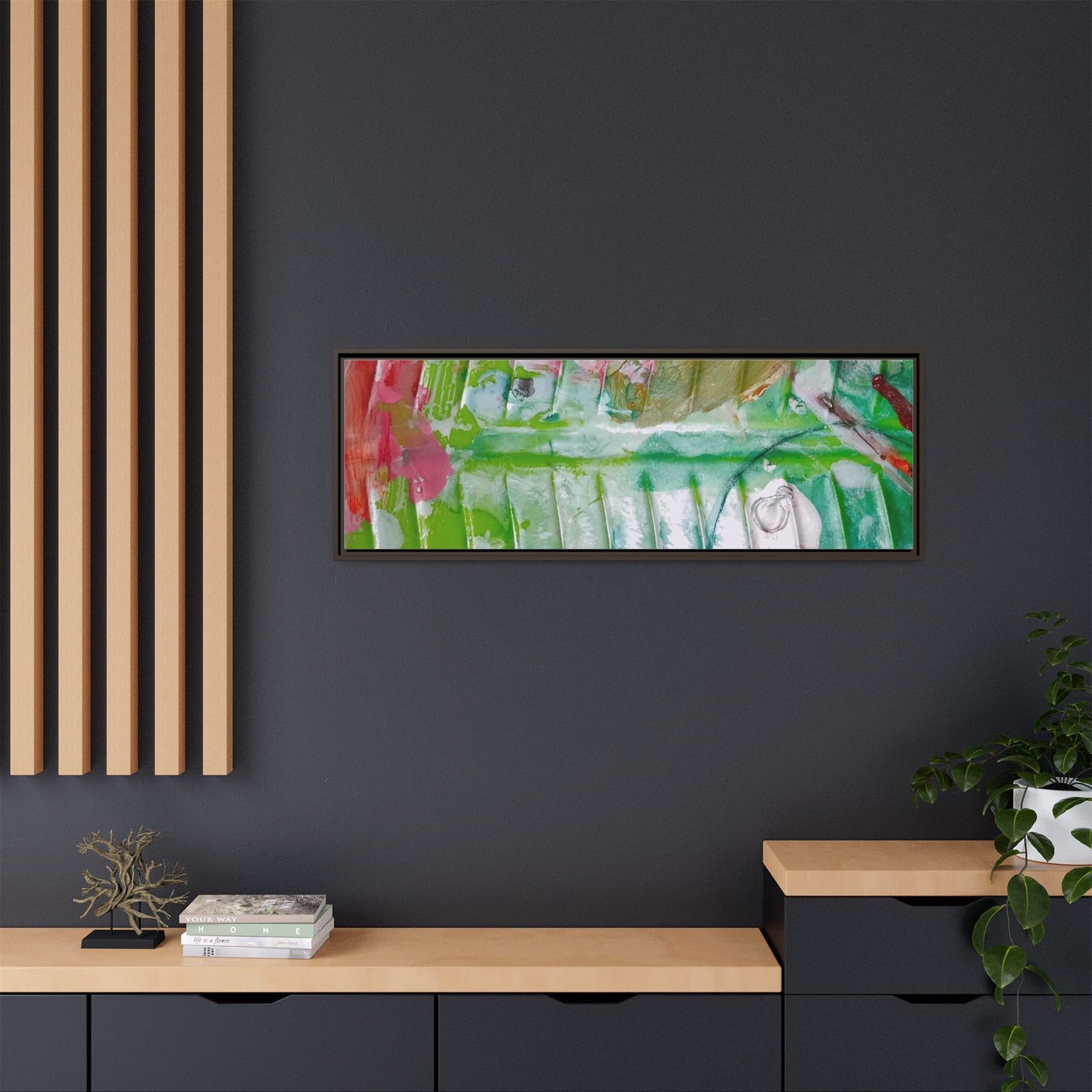 'A Mix of Life' Framed Canvas Art