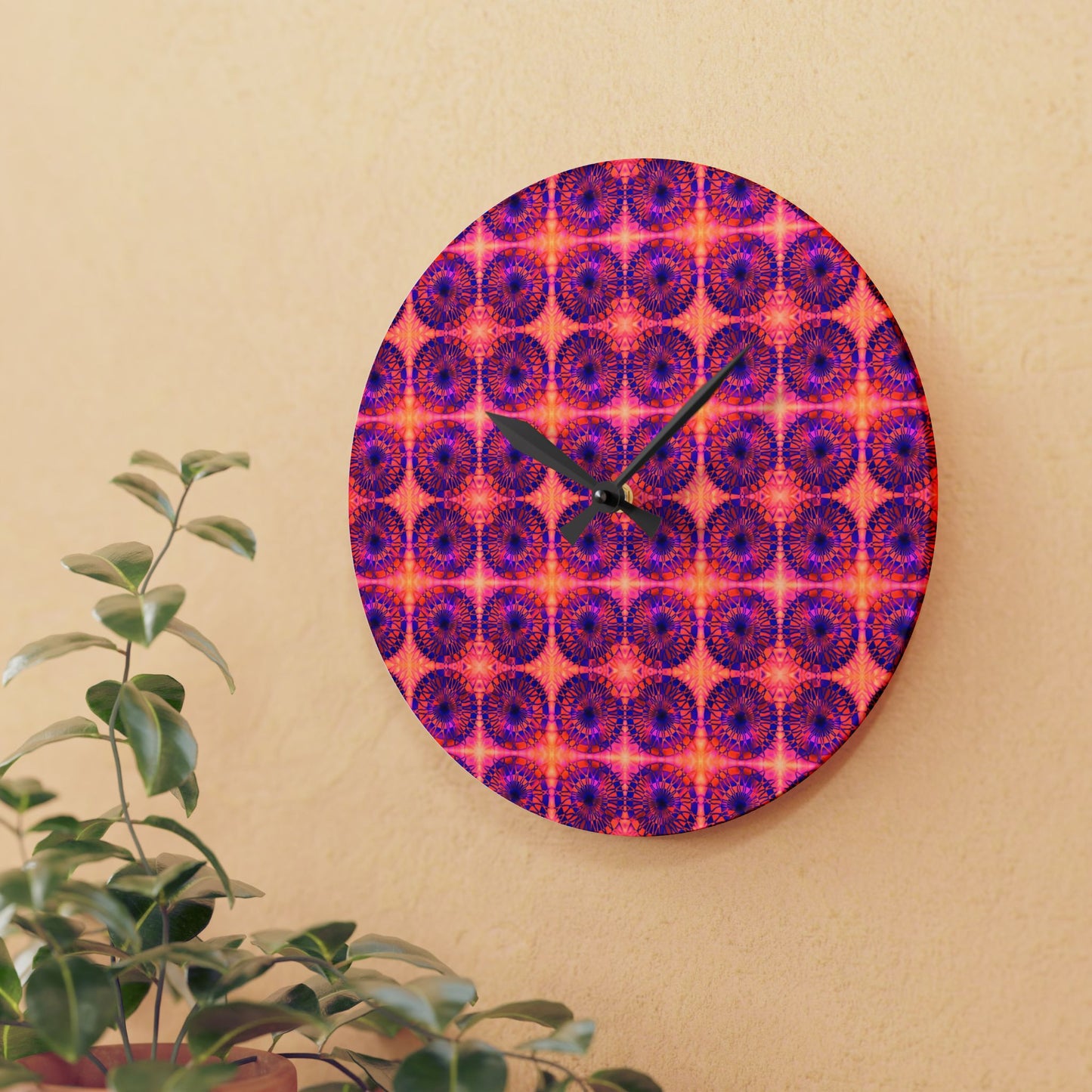 Net Circles by Uta Feinstein Wall Clock