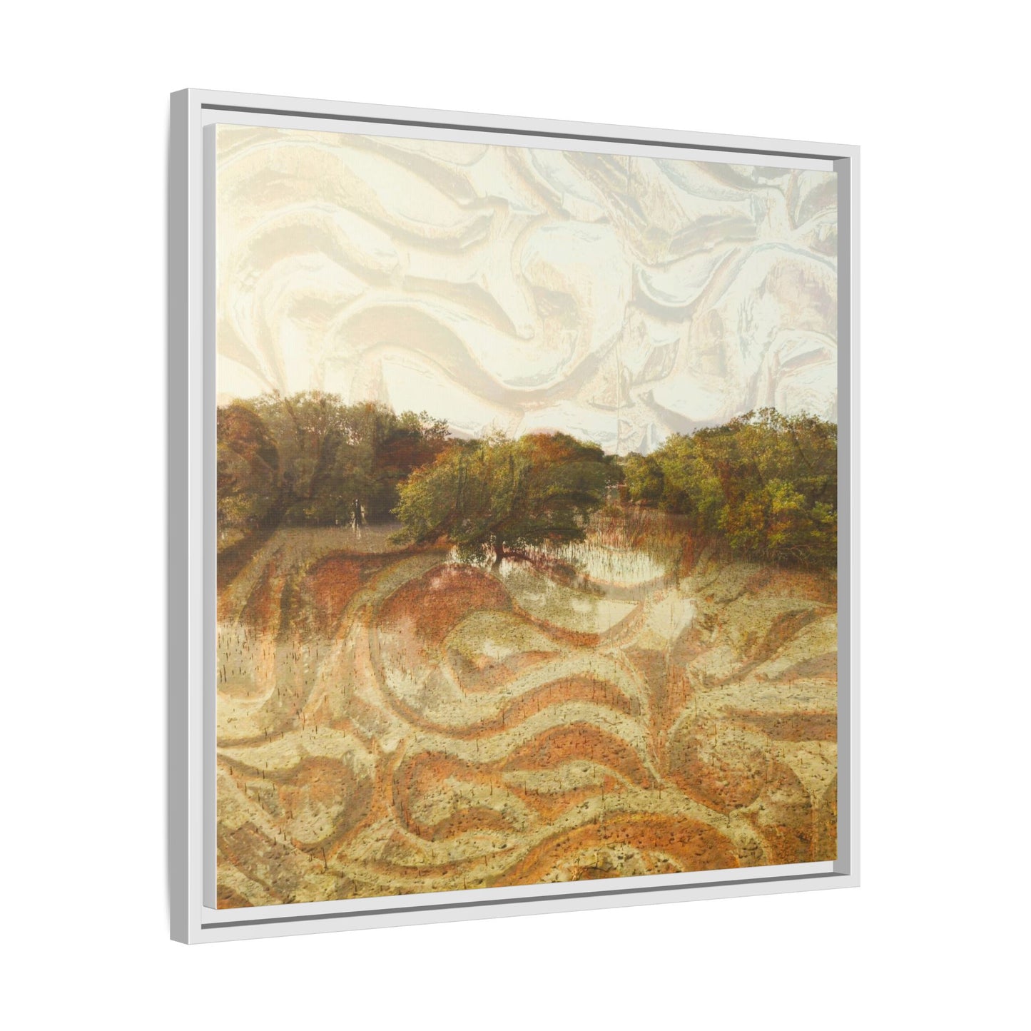 Serene Mangroves Framed Canvas Art