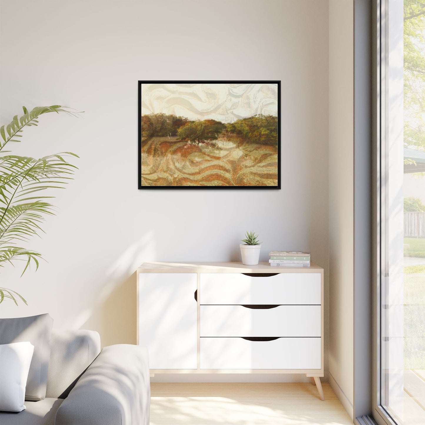 Serene Mangroves Framed Canvas Art