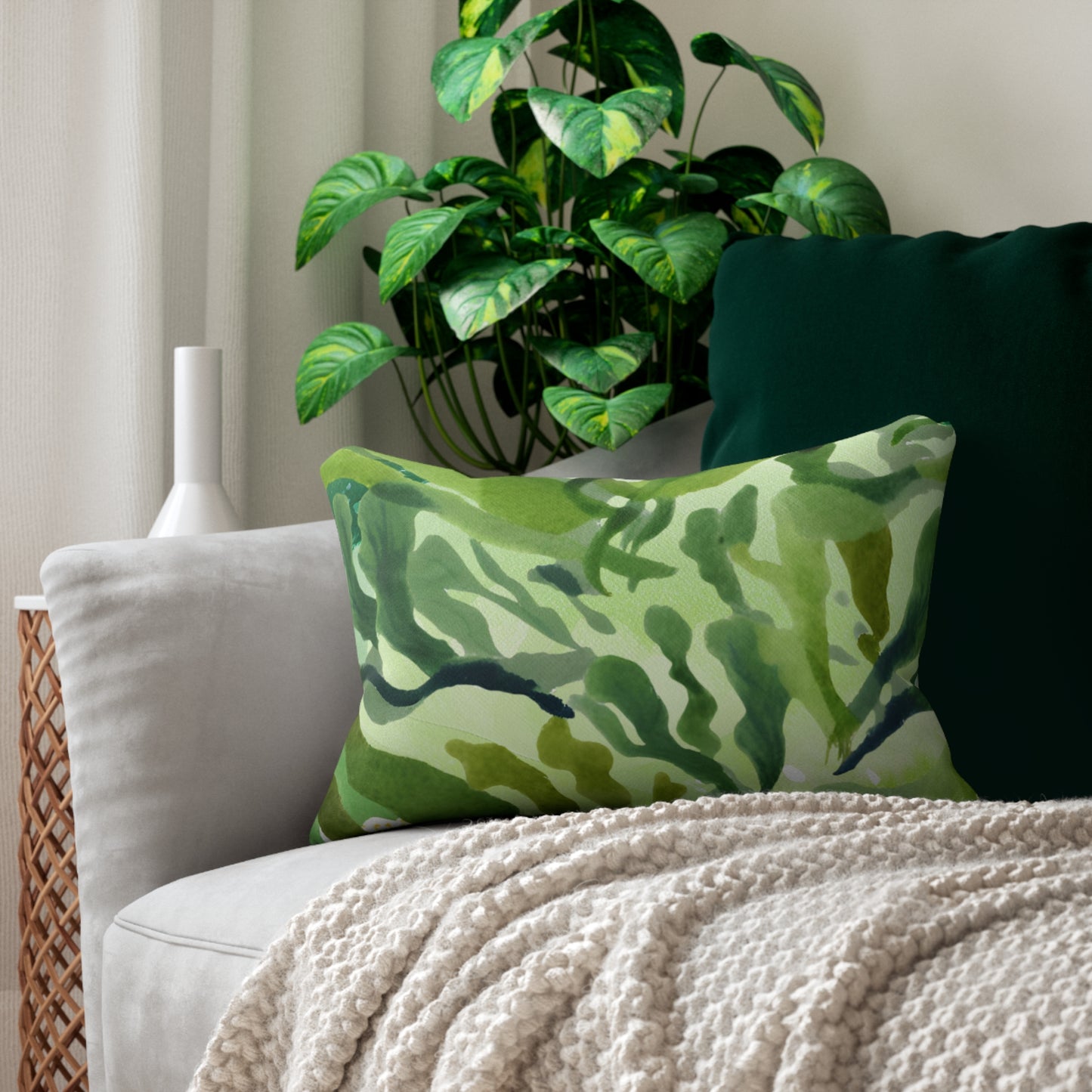 Pond Algae Lumbar Pillow