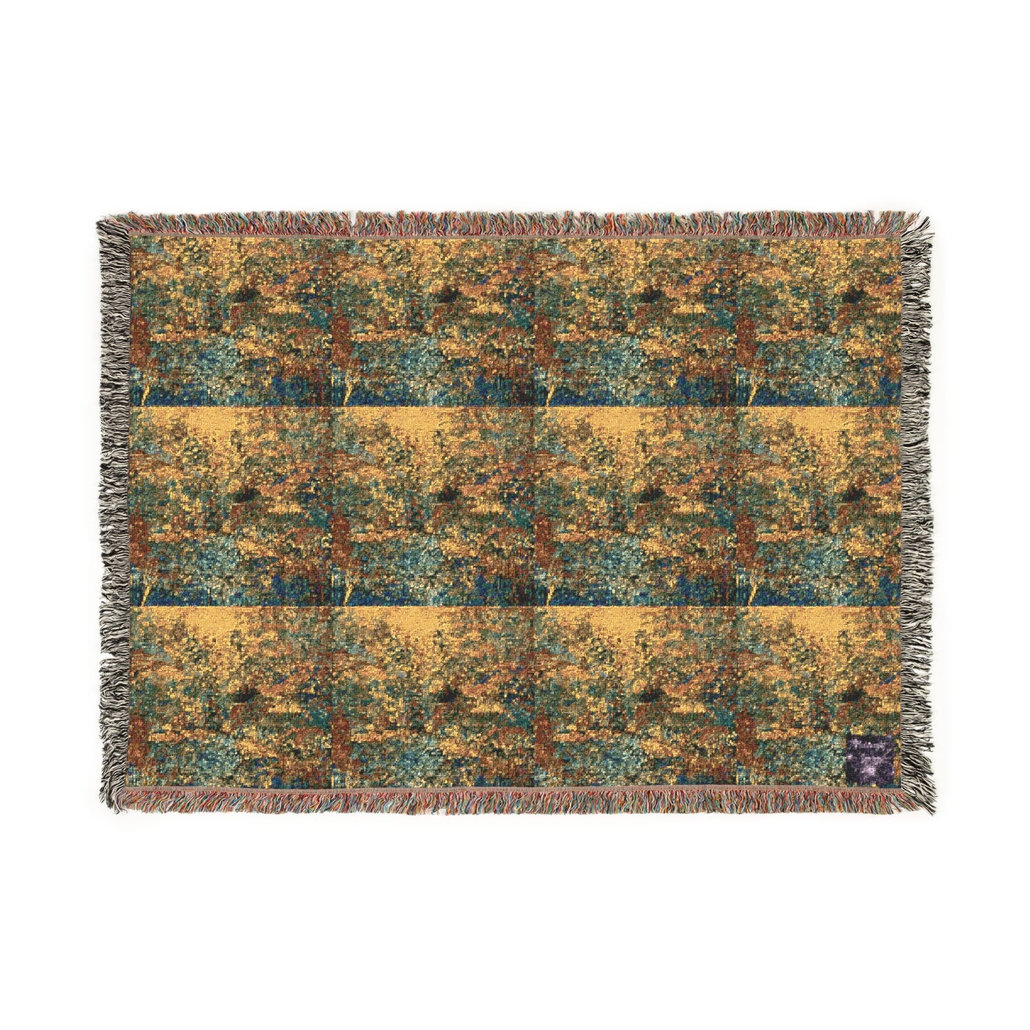 'Greens' by Julie Fejer 100% Cotton Cozy Blanket
