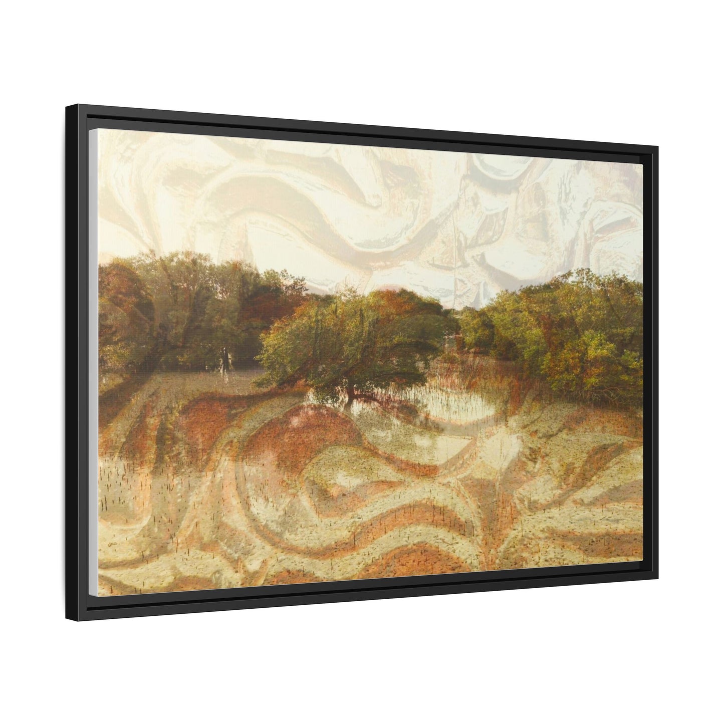 Serene Mangroves Framed Canvas Art