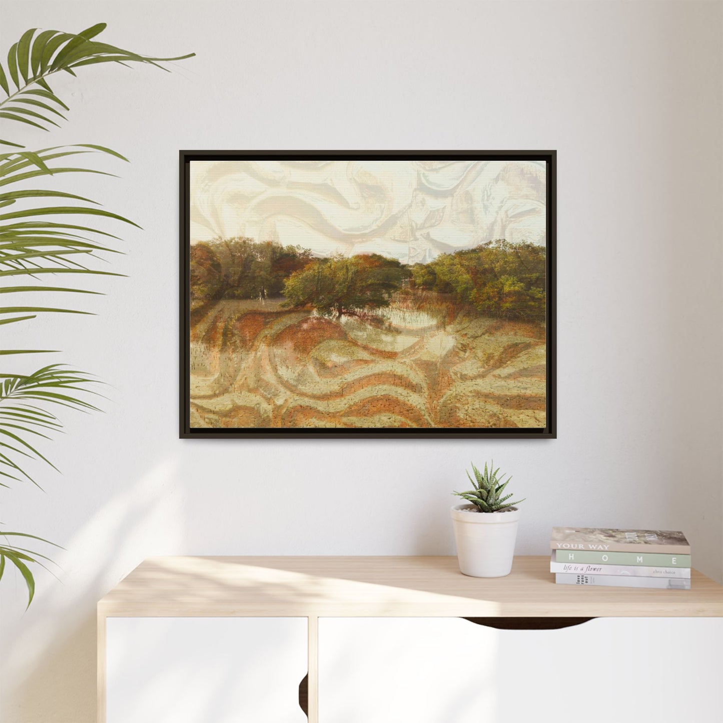 Serene Mangroves Framed Canvas Art