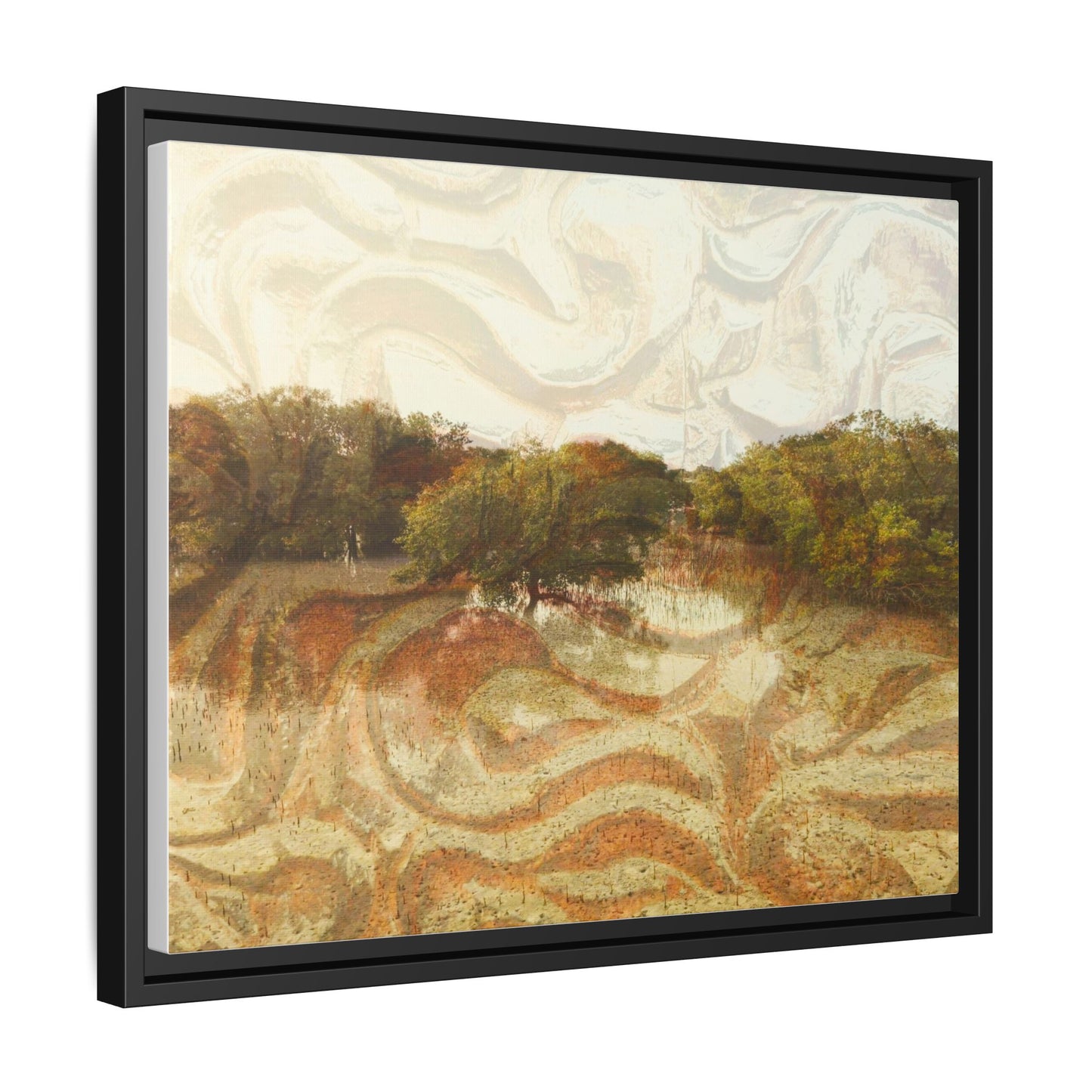 Serene Mangroves Framed Canvas Art