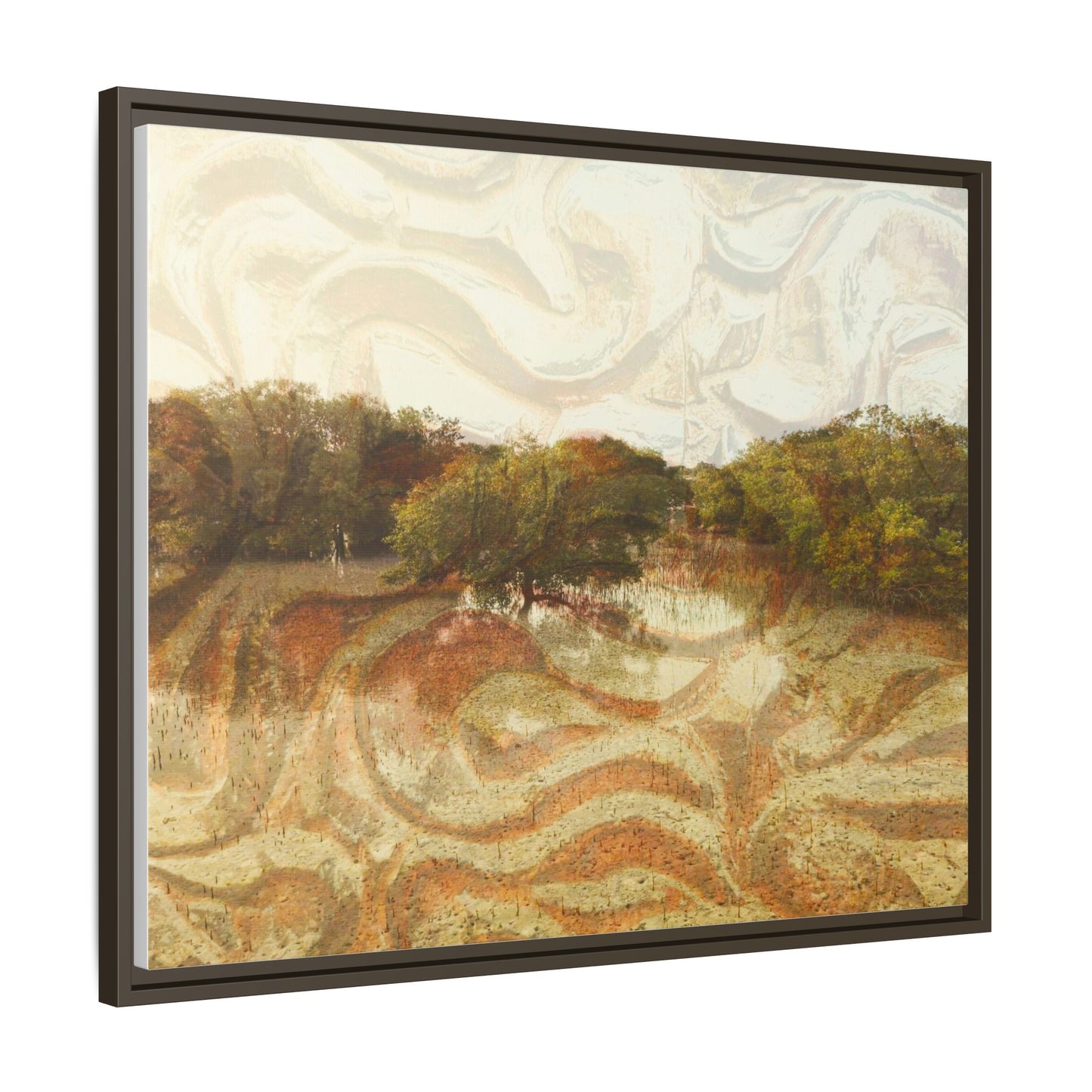 Serene Mangroves Framed Canvas Art