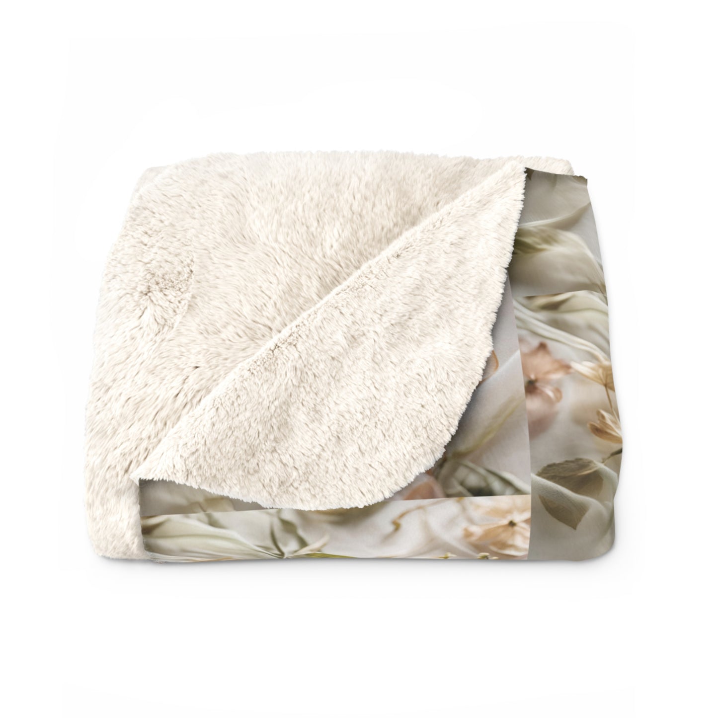 Botanical Elegance Sherpa Fleece Blanket