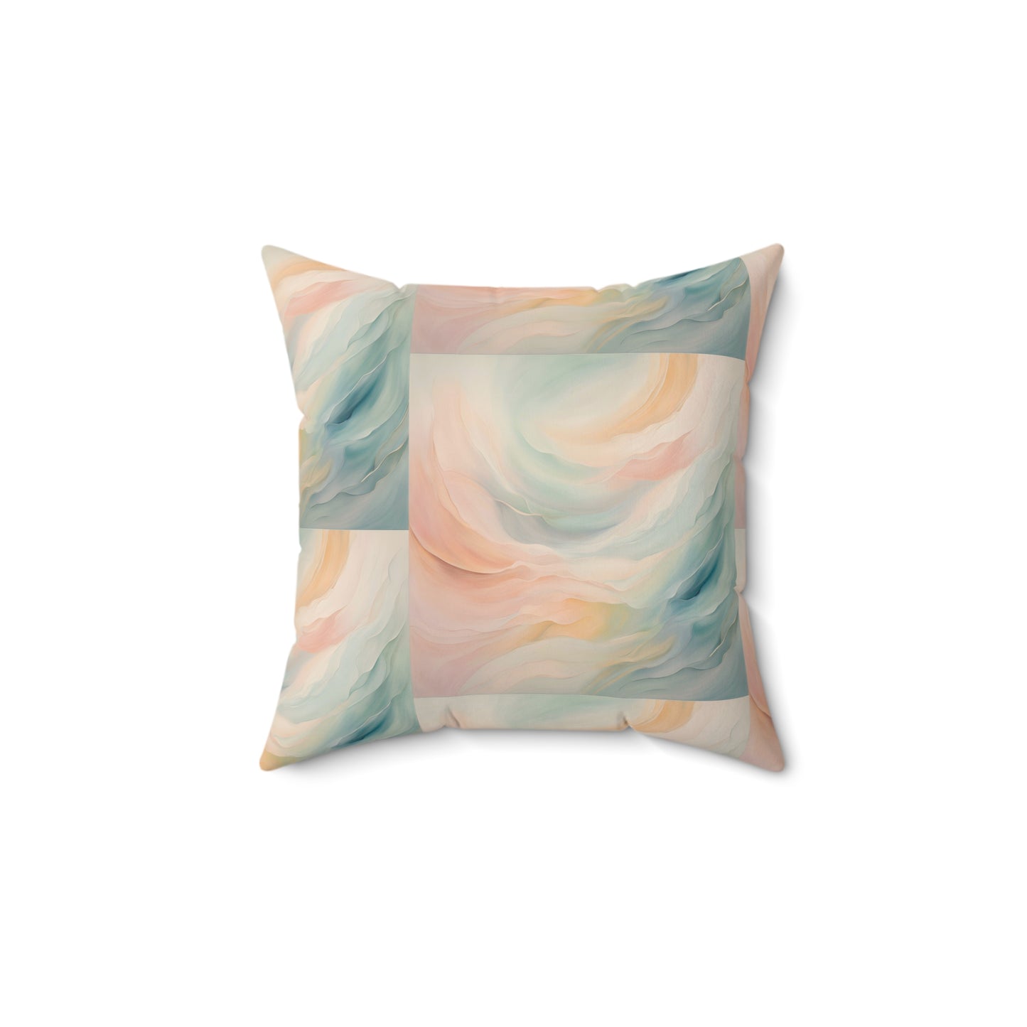 Ethereal Waves Faux Suede Square Pillow