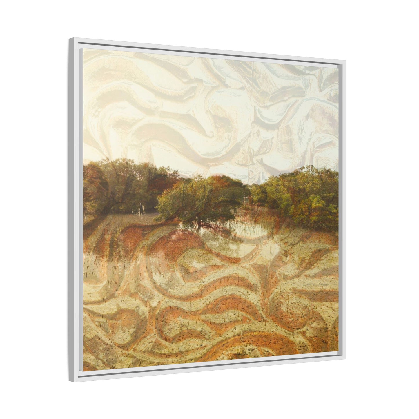 Serene Mangroves Framed Canvas Art