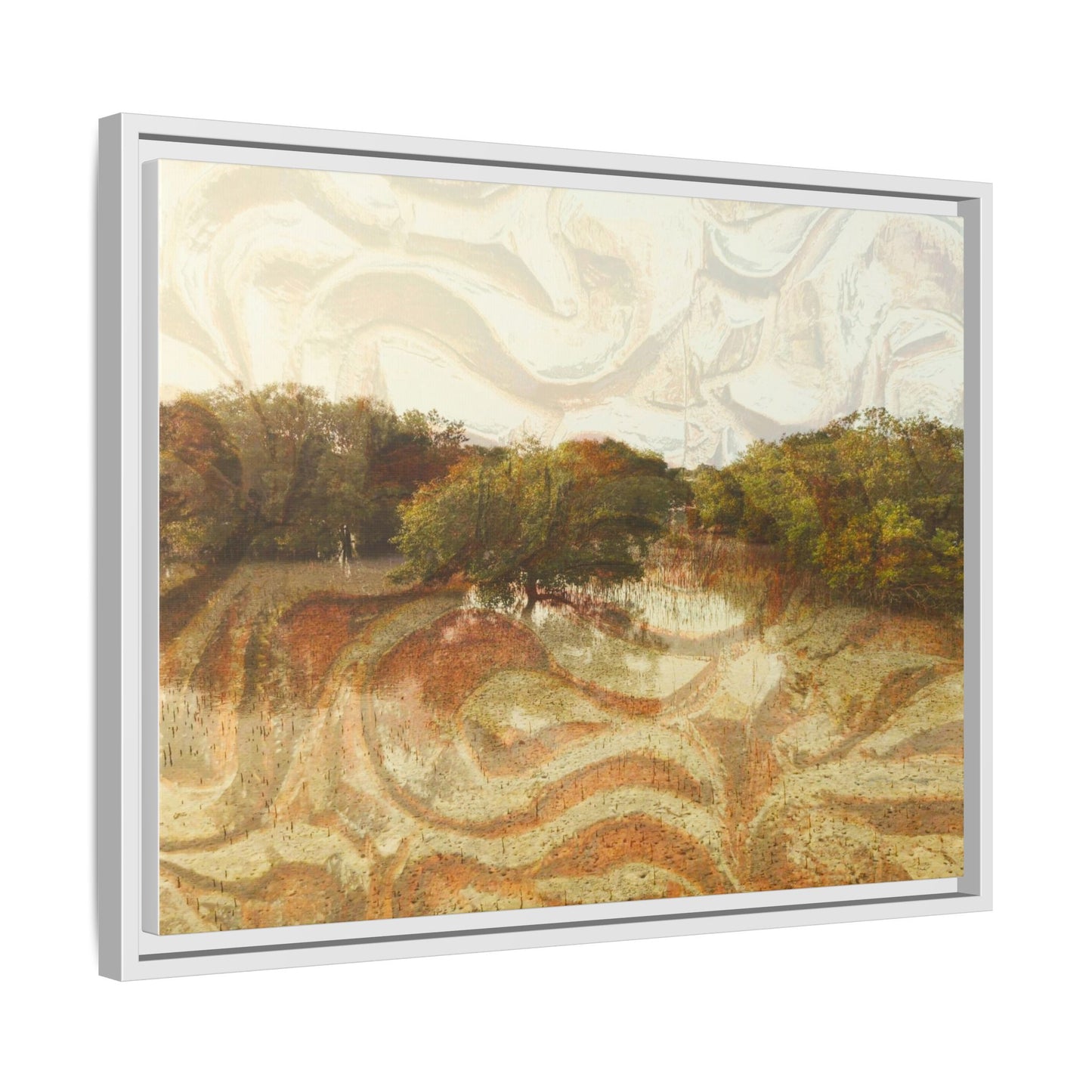 Serene Mangroves Framed Canvas Art