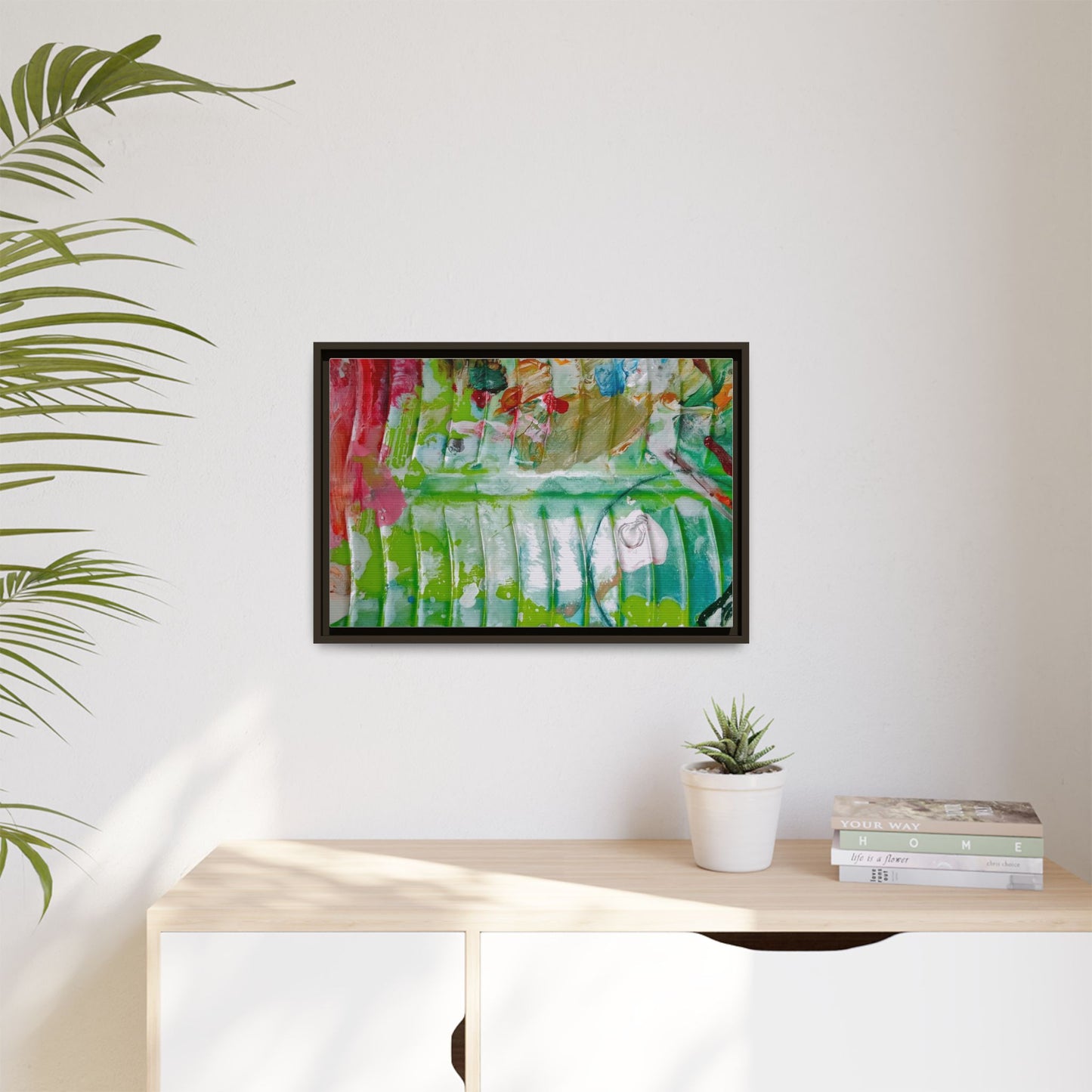 'A Mix of Life' Framed Canvas Art