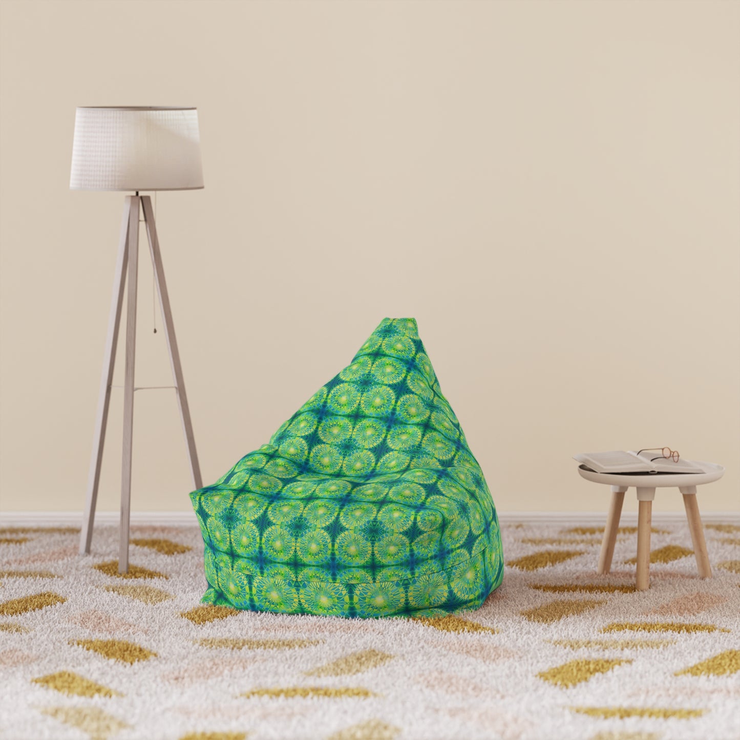 Safety Net Circles by Uta Feinstein Bean Bag Chair Cover