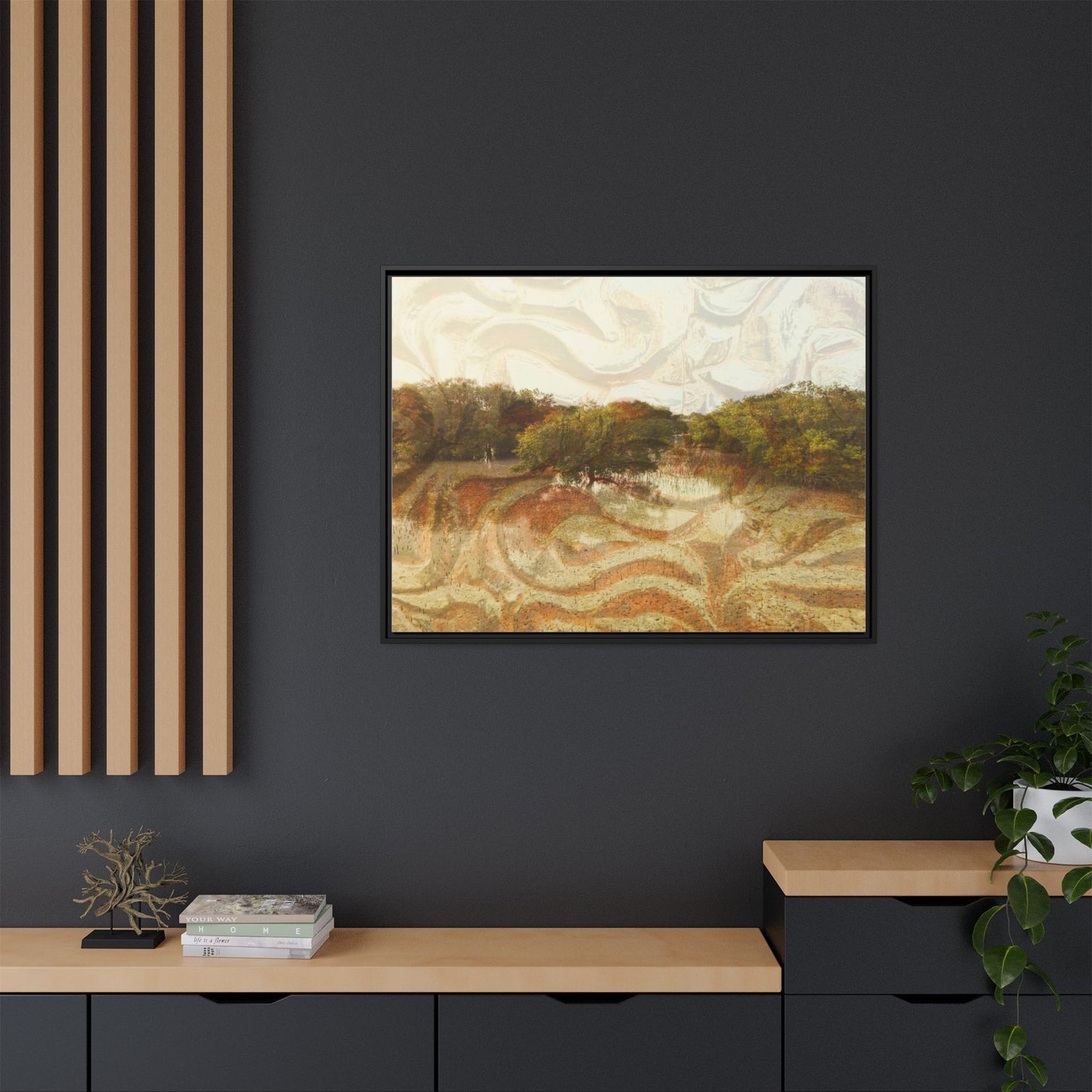Serene Mangroves Framed Canvas Art
