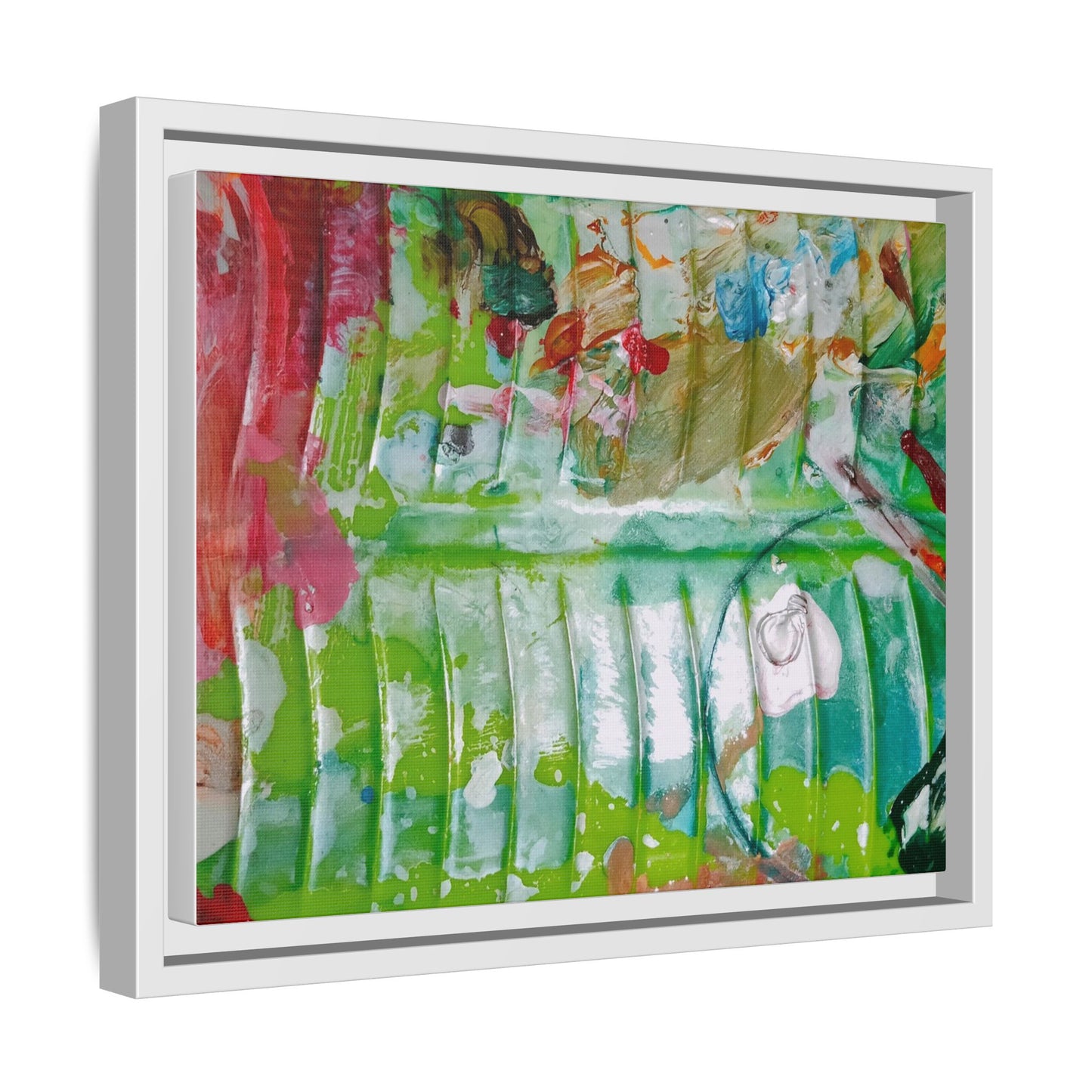 'A Mix of Life' Framed Canvas Art