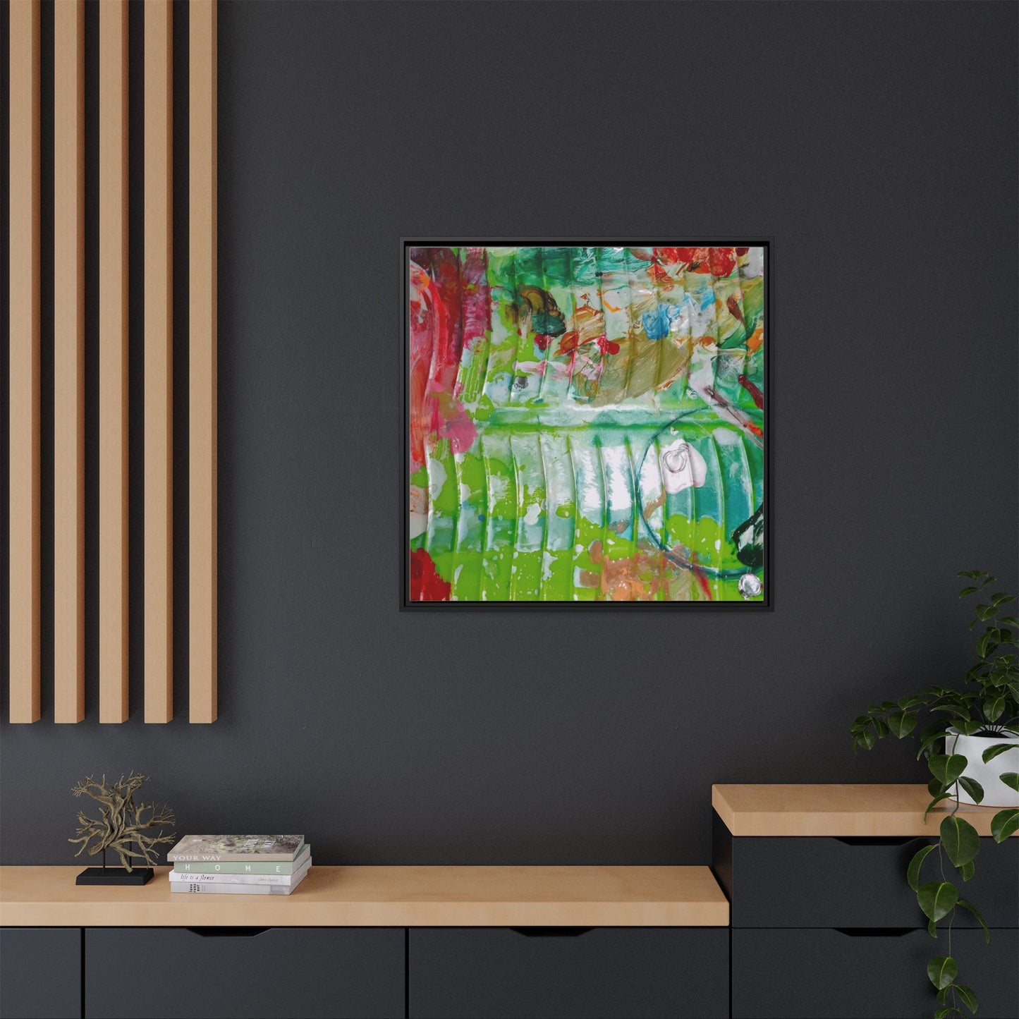 'A Mix of Life' Framed Canvas Art