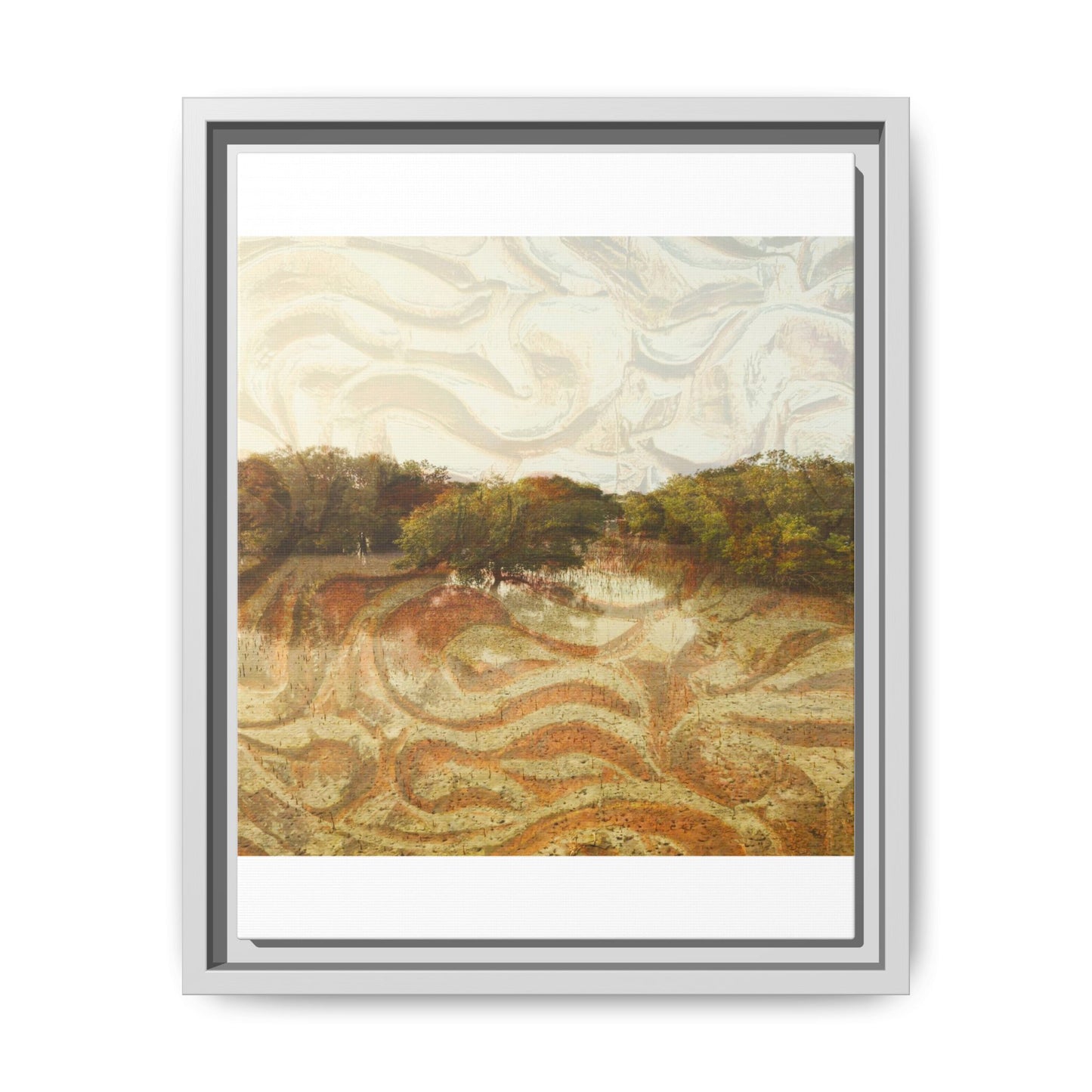 Serene Mangroves Framed Canvas Art
