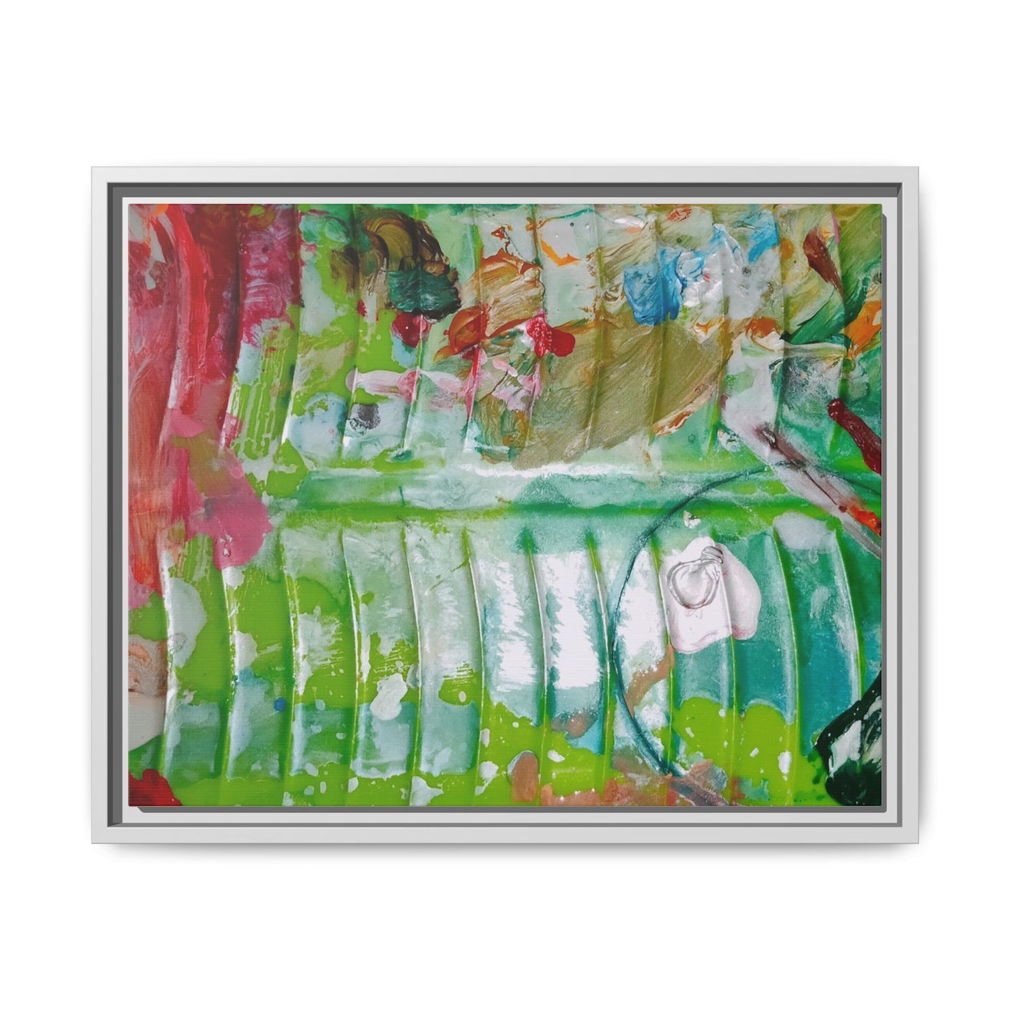 'A Mix of Life' Framed Canvas Art