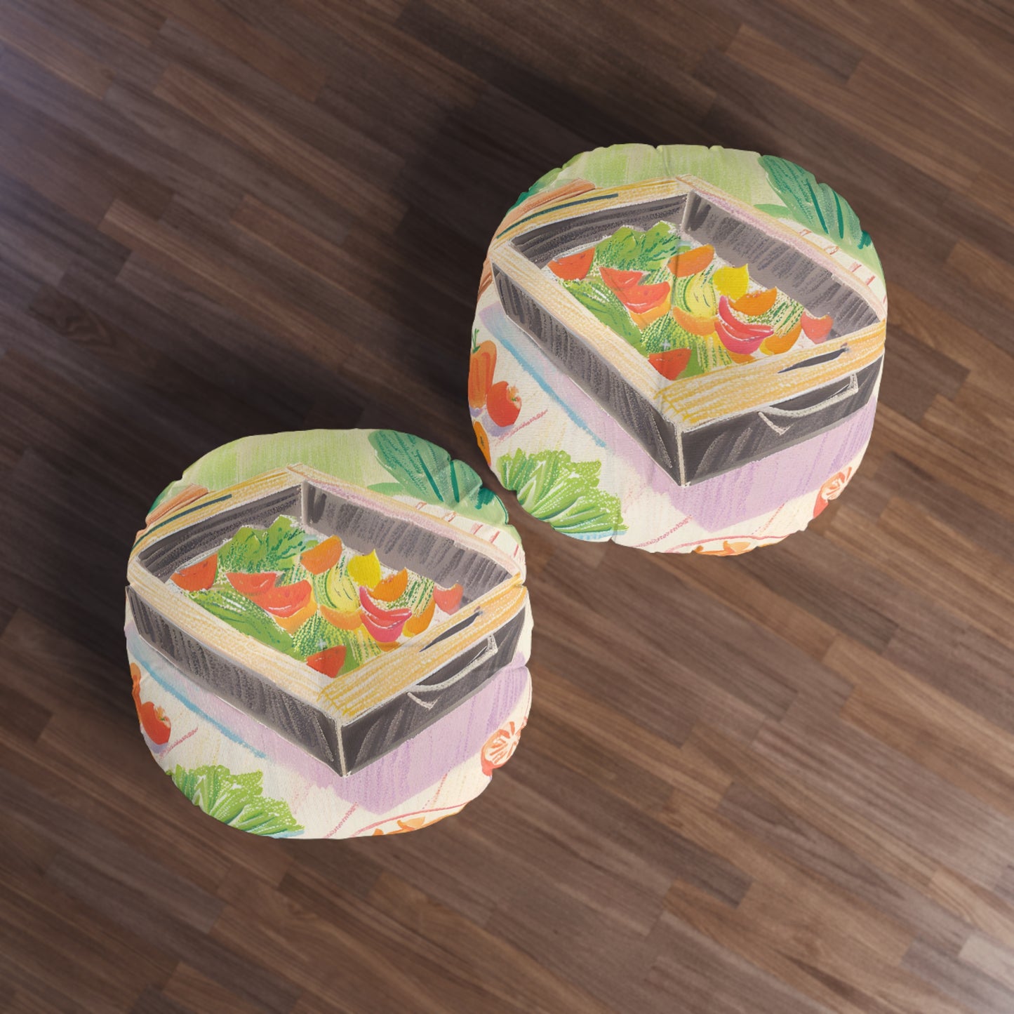 Food Tufted Floor Pillow
