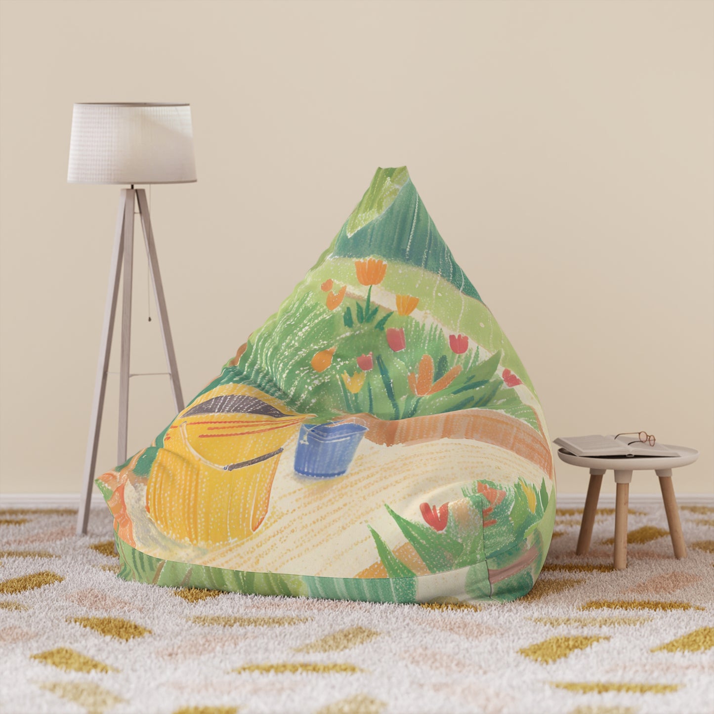 Rain Garden Bean Bag Chair Cover