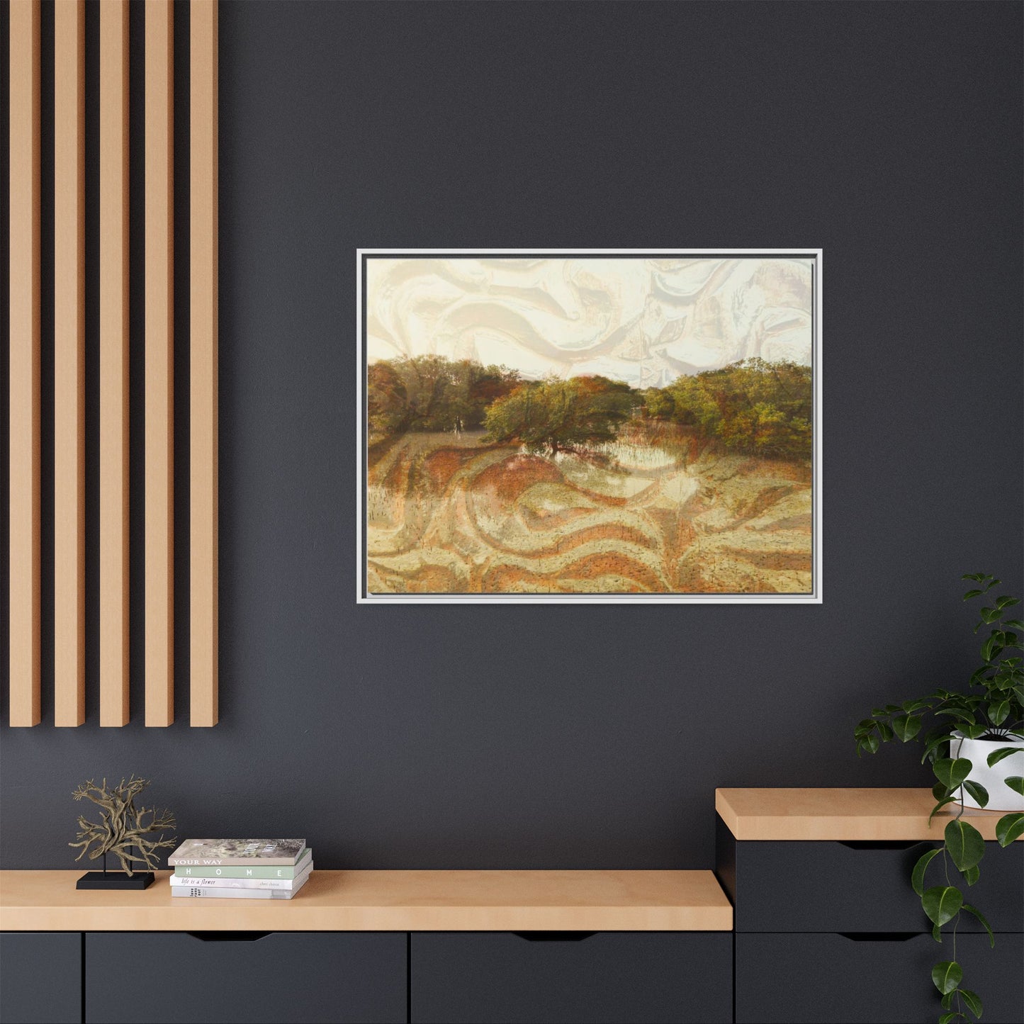 Serene Mangroves Framed Canvas Art