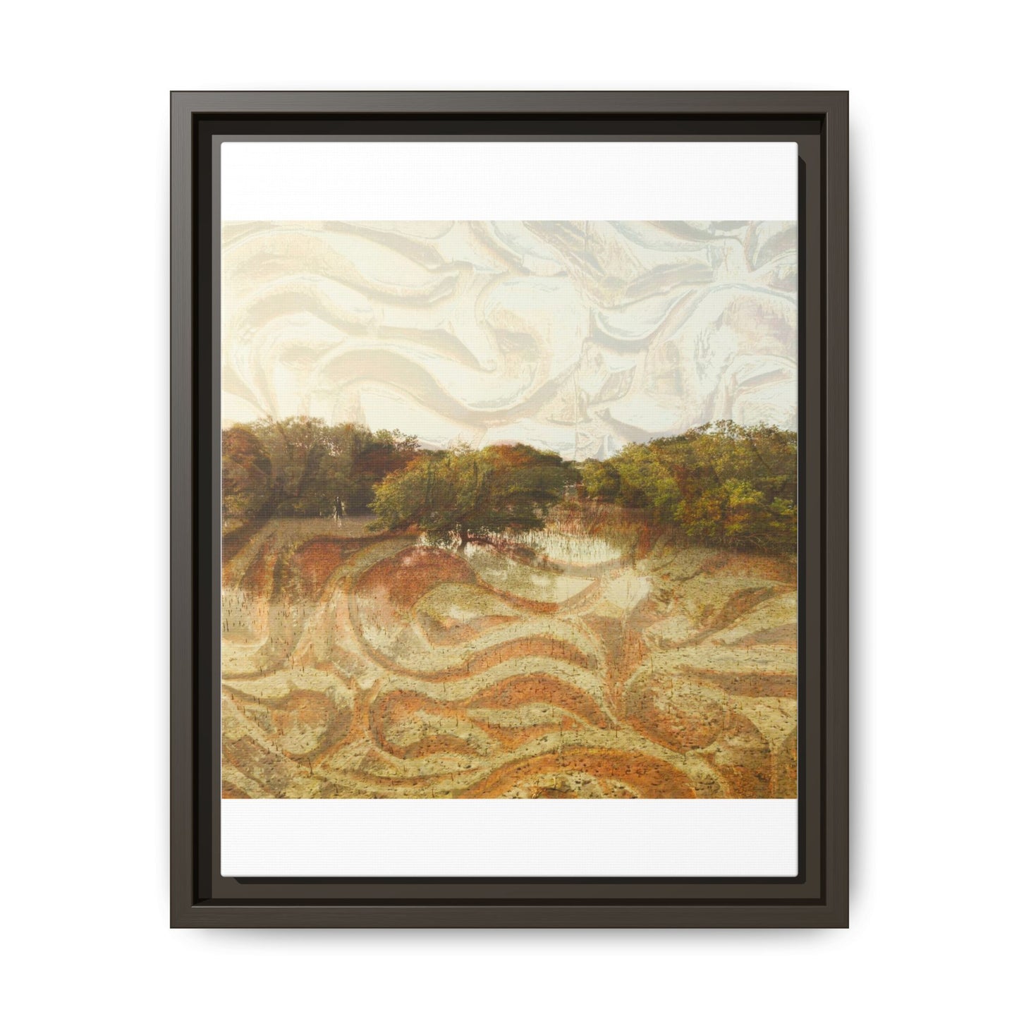 Serene Mangroves Framed Canvas Art