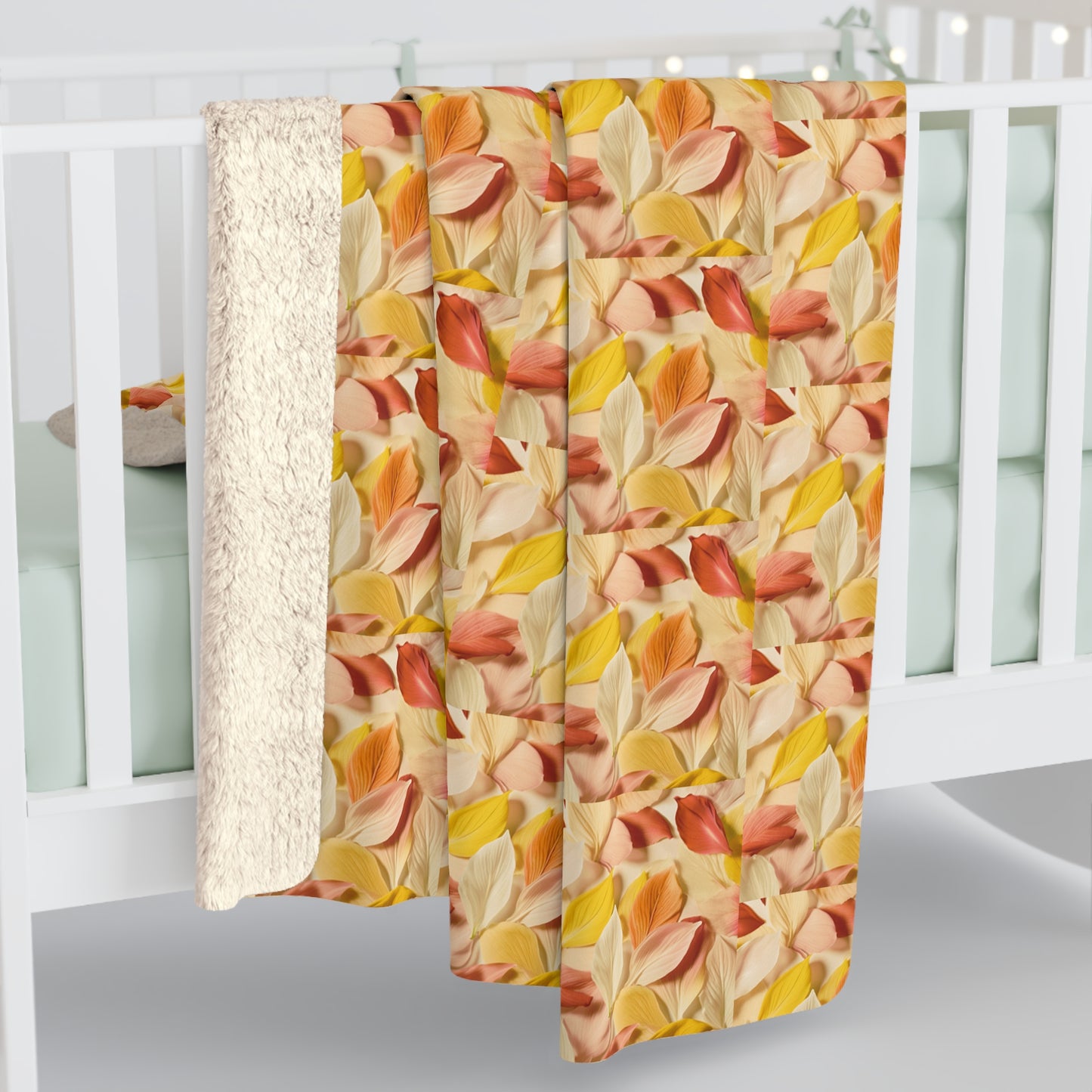 Textured Petals Sherpa Fleece Blanket