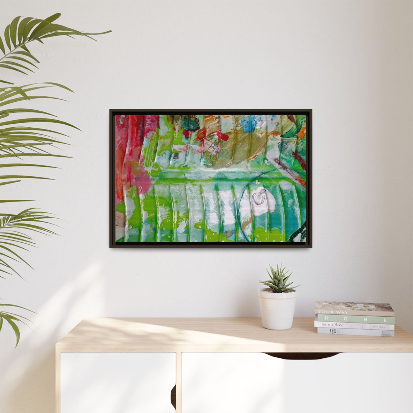 'A Mix of Life' Framed Canvas Art