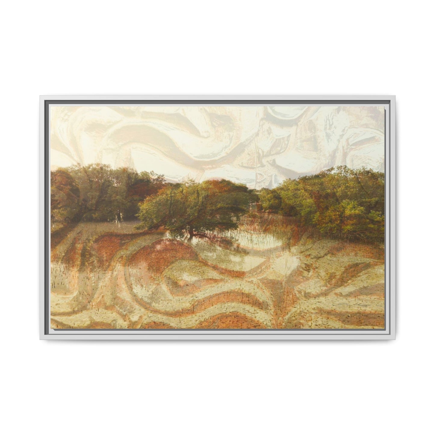 Serene Mangroves Framed Canvas Art